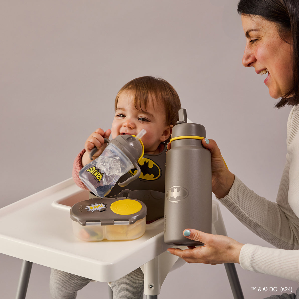 【New】ワーナー・ブラザースフリップトップボトル 1L(ステンレス製水筒)/Warner Bros. Insulated Flip Top Bottle 1L - Batman by b.box