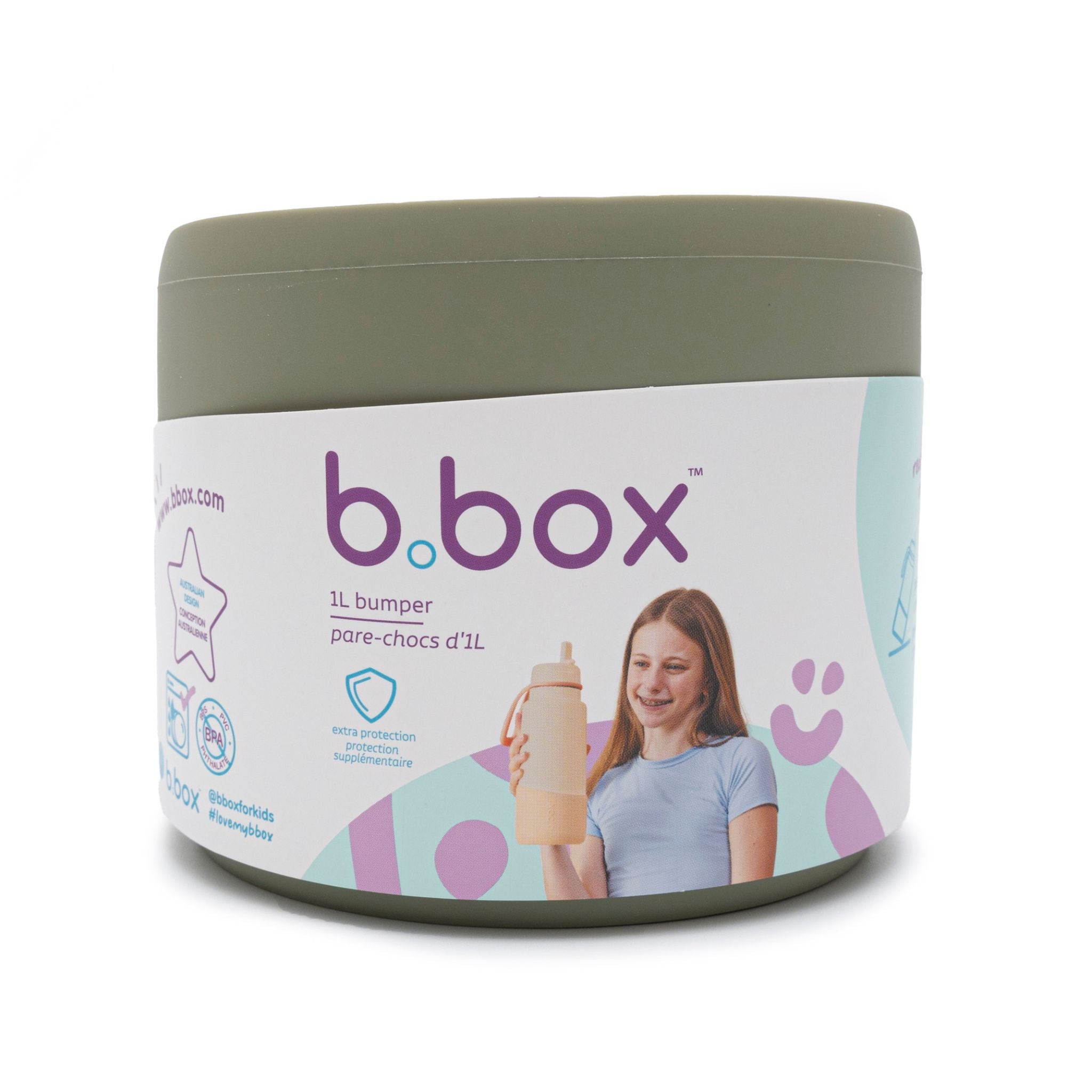 1Lフリップトップボトル用バンパー/1L Bumper - olive