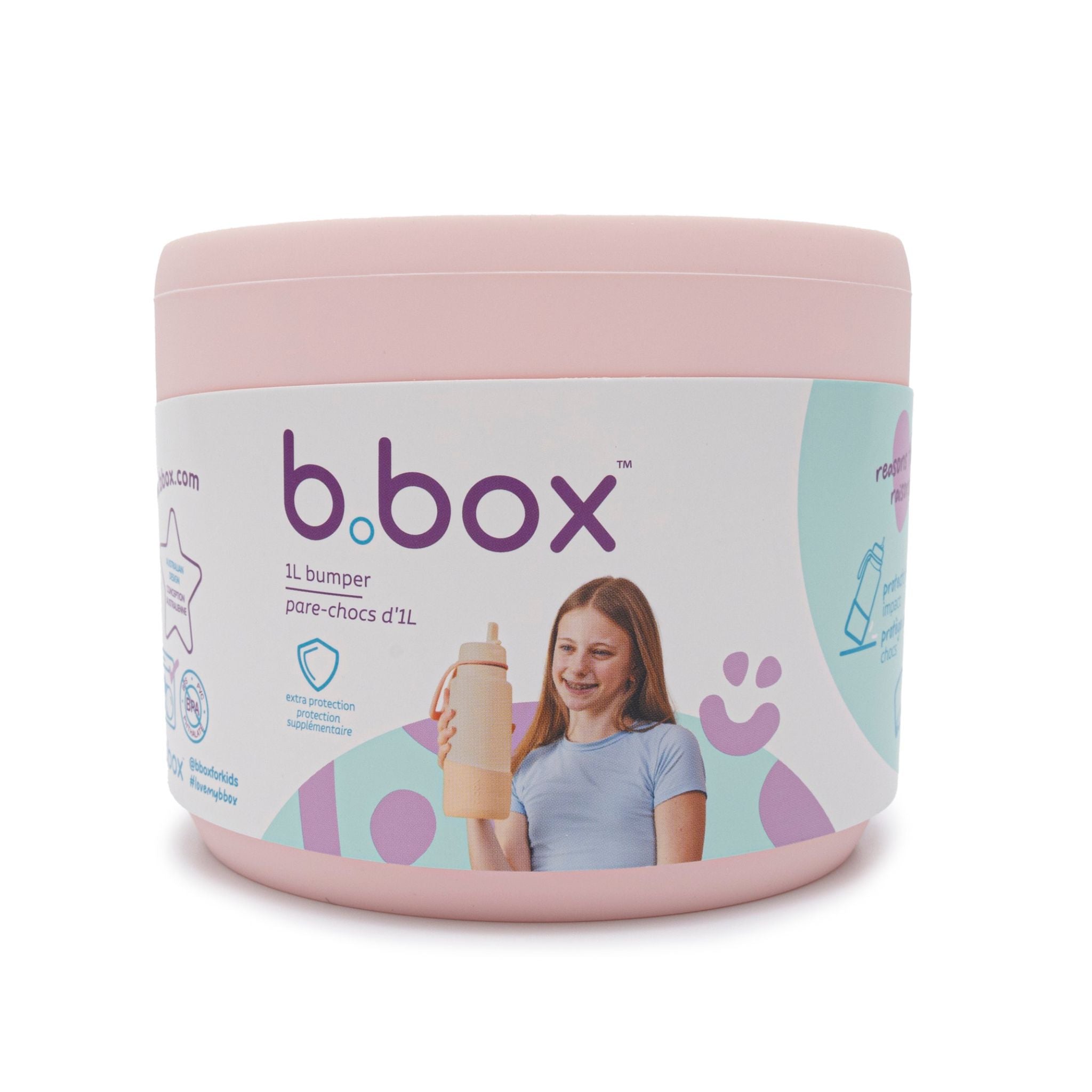 1Lフリップトップボトル用バンパー/1L Bumper - pink paradise