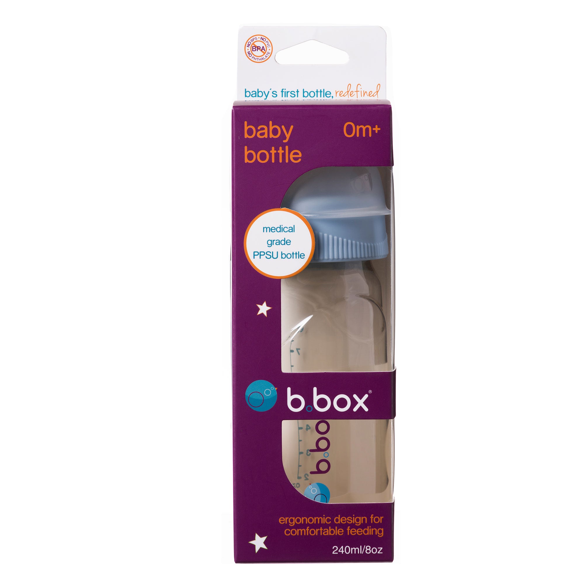 PPSU製哺乳瓶 240ml/PPSU Baby Bottle 240ml - Lullaby Blue パッケージ