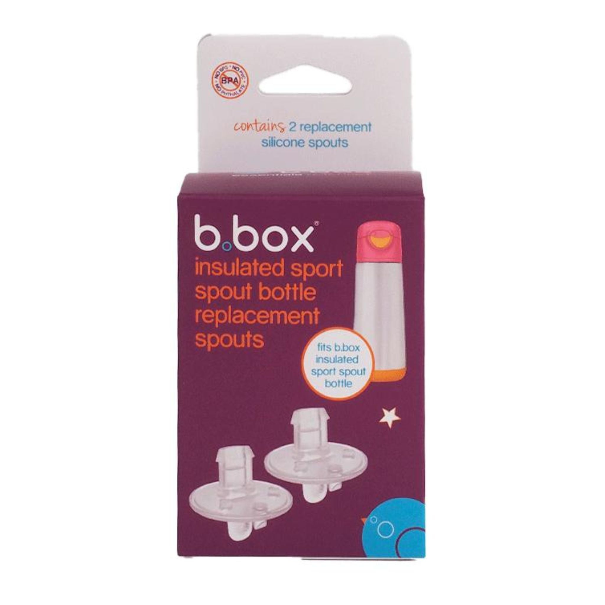 Insulated sport spout bottle 2pk replacement partのパッケージ