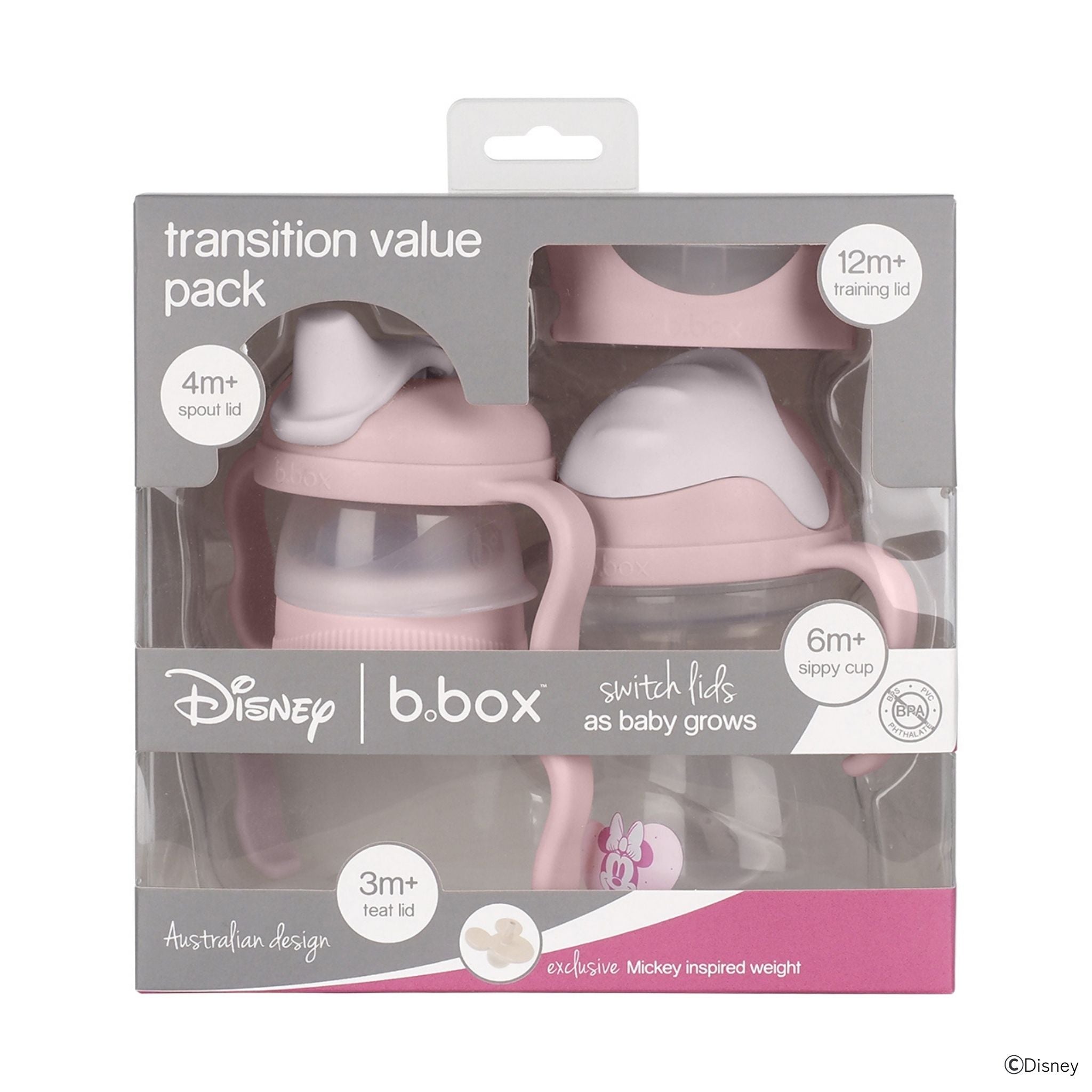 【発売開始前】ディズニーステップアップマグパック(ドリンクトレーニング マグセット)/Disney Transition value pack - Minnie Soft