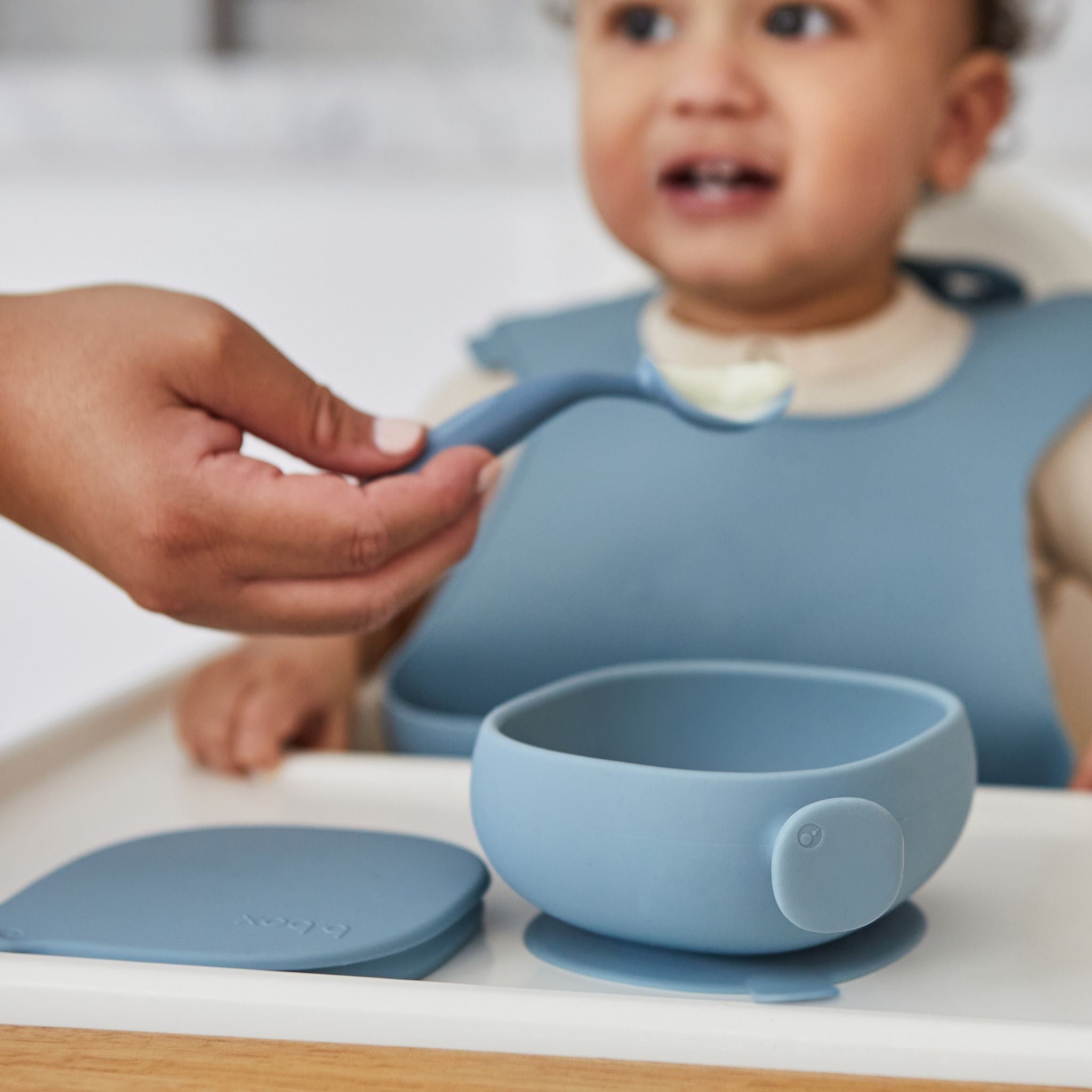 シリコンボウル+リッド(蓋・吸盤付きボウル)/Silicone Bowl+Lid - ocean