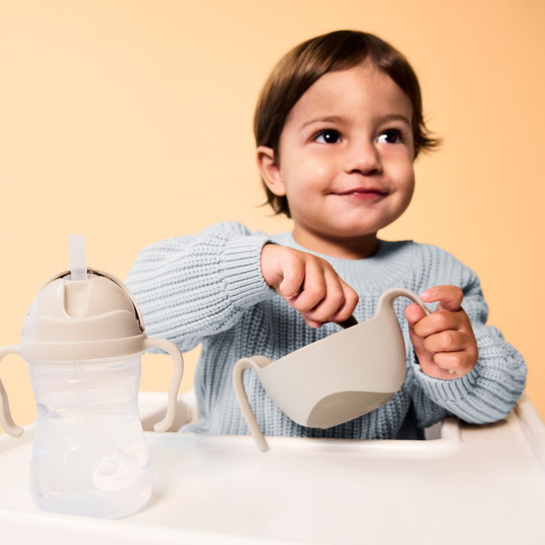 【New】シップスナックボウル(蓋・取手付きお食事ボウル)/Sip + Snack Bowl - latte