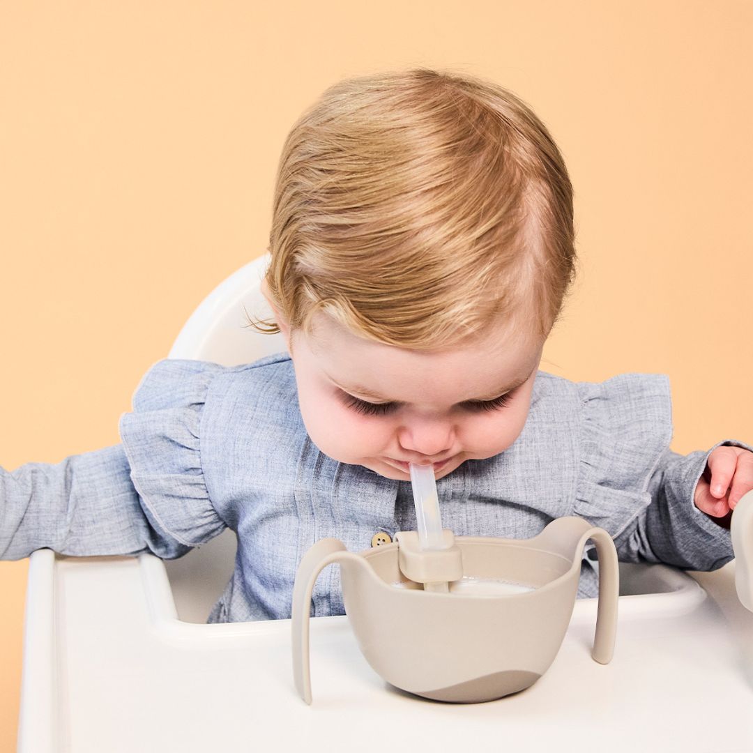 【New】シップスナックボウル(蓋・取手付きお食事ボウル)/Sip + Snack Bowl - latte