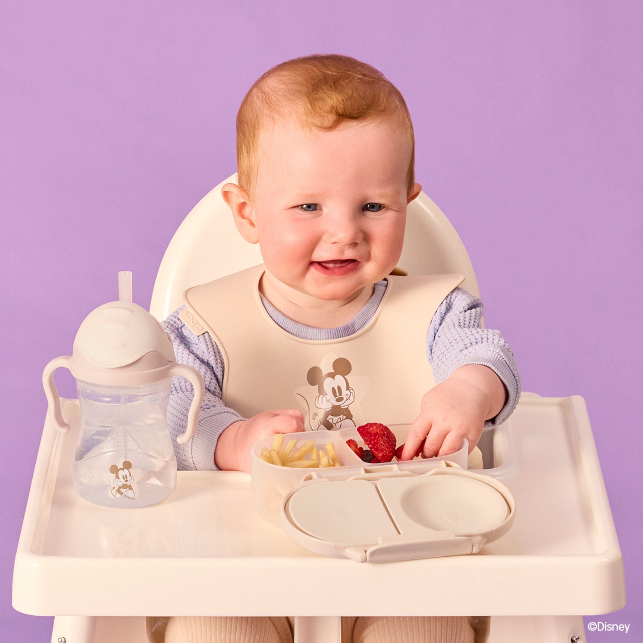 【発売開始前】ディズニーシリコンビブ/Disney Silicone Bib - Mickey Soft