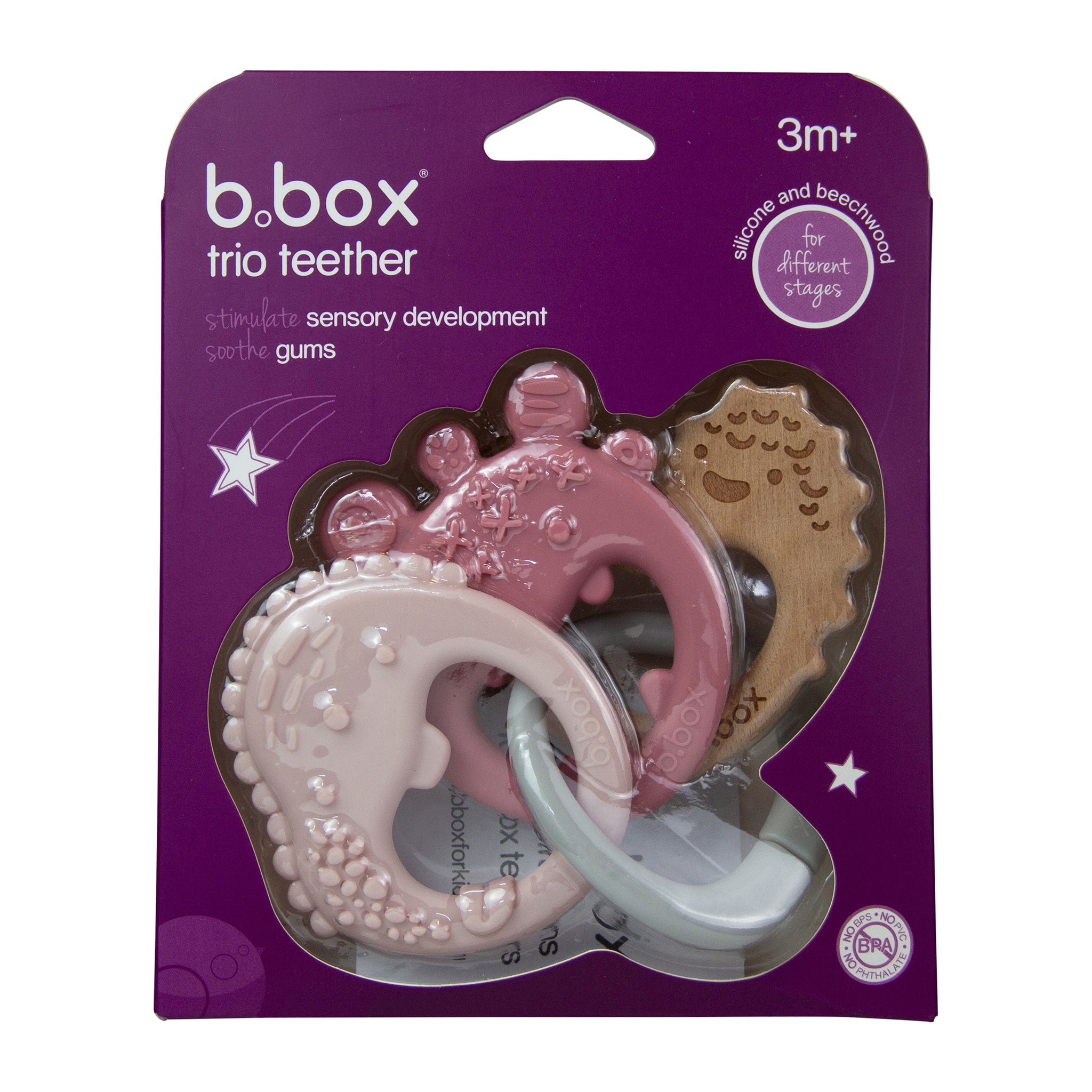 ビーボックス 歯固め トリオティーサー blushカラー パッケージ