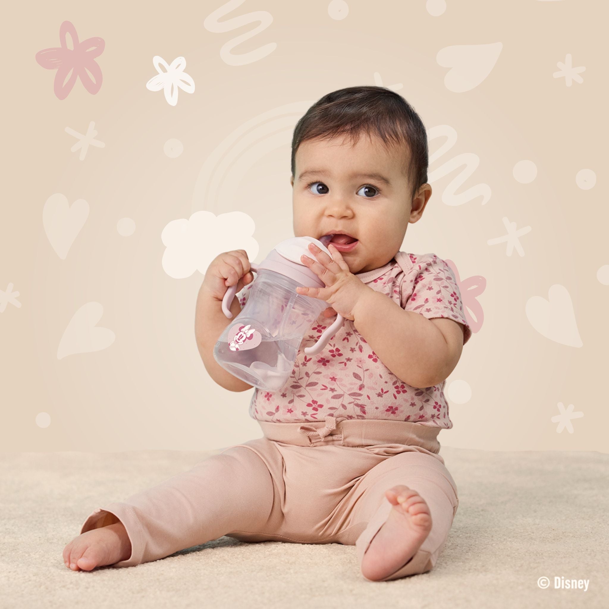 【New】ディズニーシッピーカップ(ストローマグ)/Disney Sippy cup - Minnie Soft