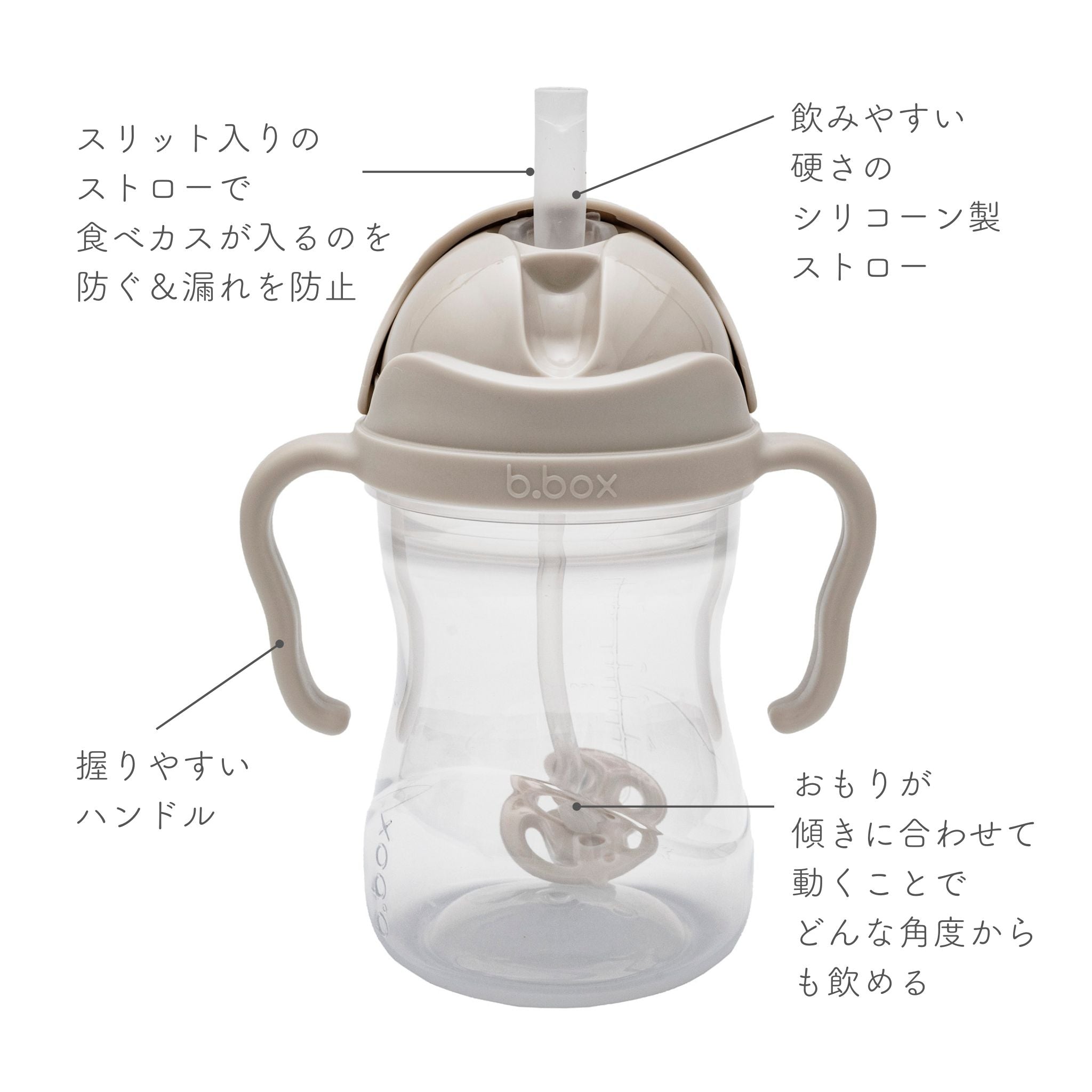 ストロー: 「ストロー(6ヶ月〜)。 」
食洗機対応