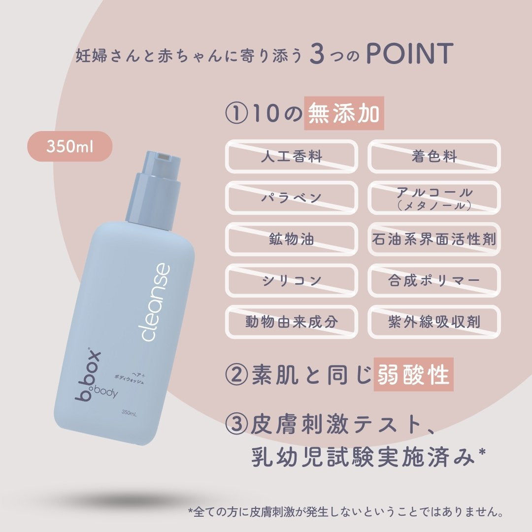 b.box body cleanseの無添加表示