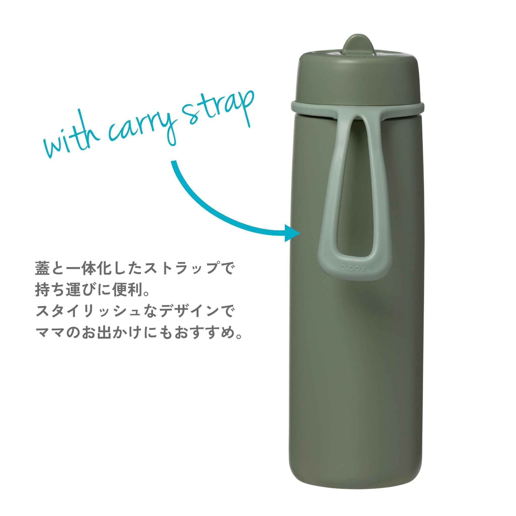 フリップトップボトル690ml(ステンレス製水筒)/ Insulated Flip Top Bottle 690ml - olive