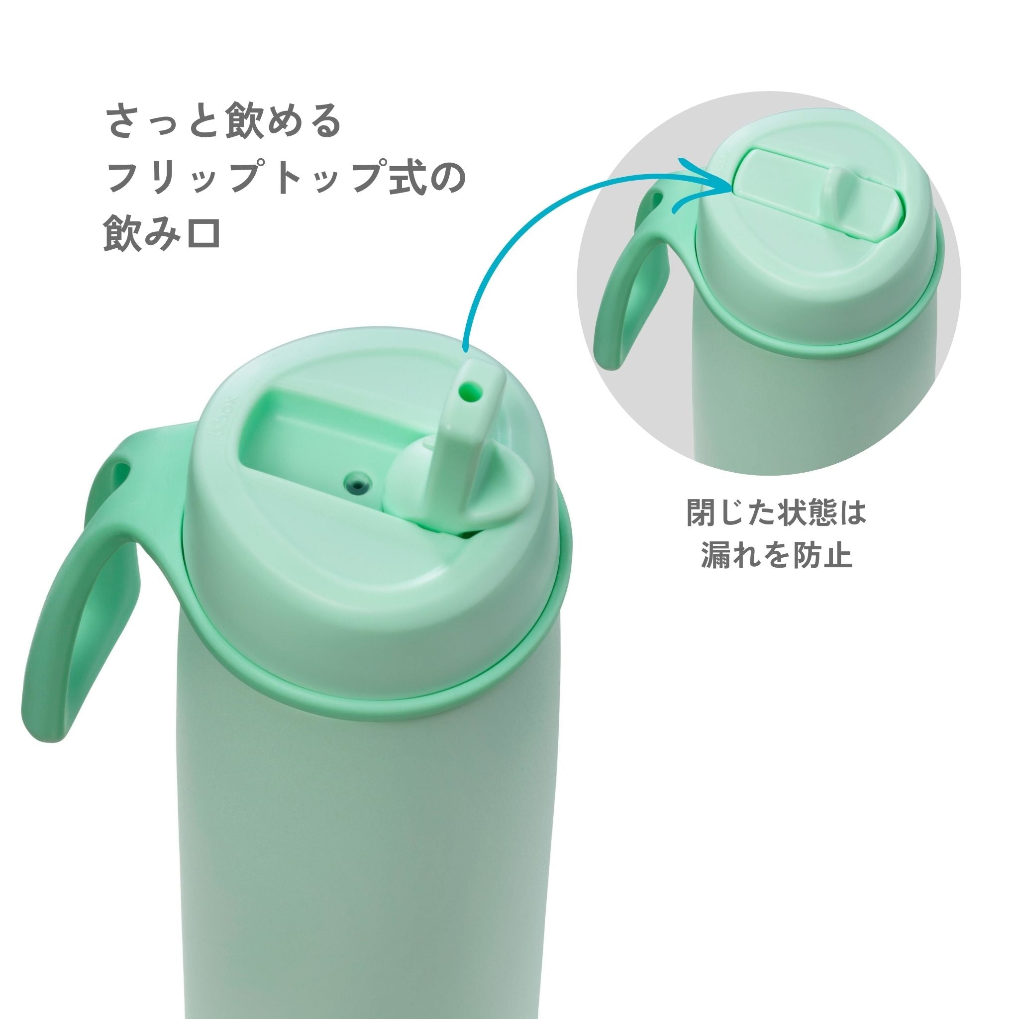 フリップトップボトル690ml(ステンレス製水筒)/ Insulated Flip Top Bottle 690ml - spearmint