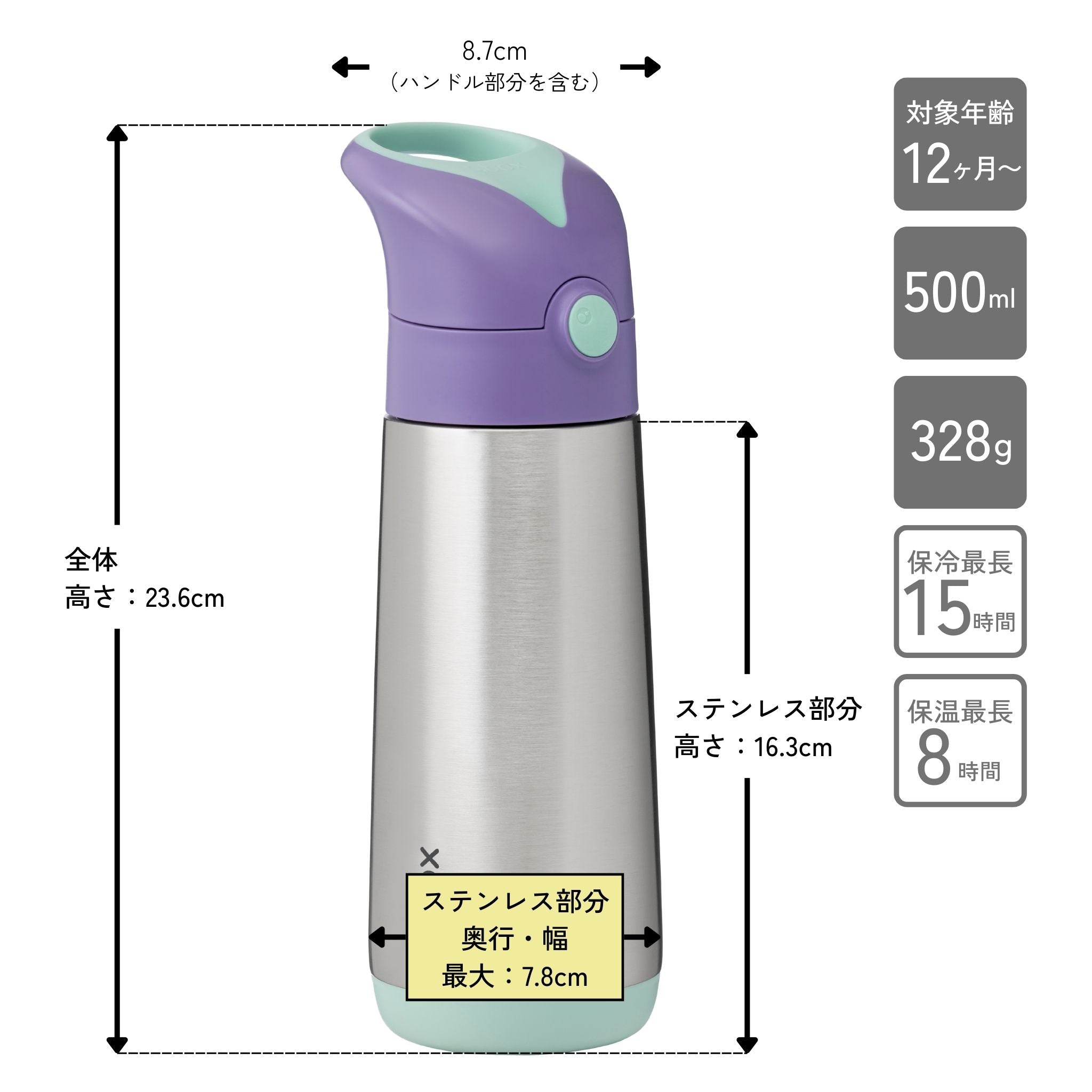 子供用大容量水筒 500ml 人気カラー ビーボックス