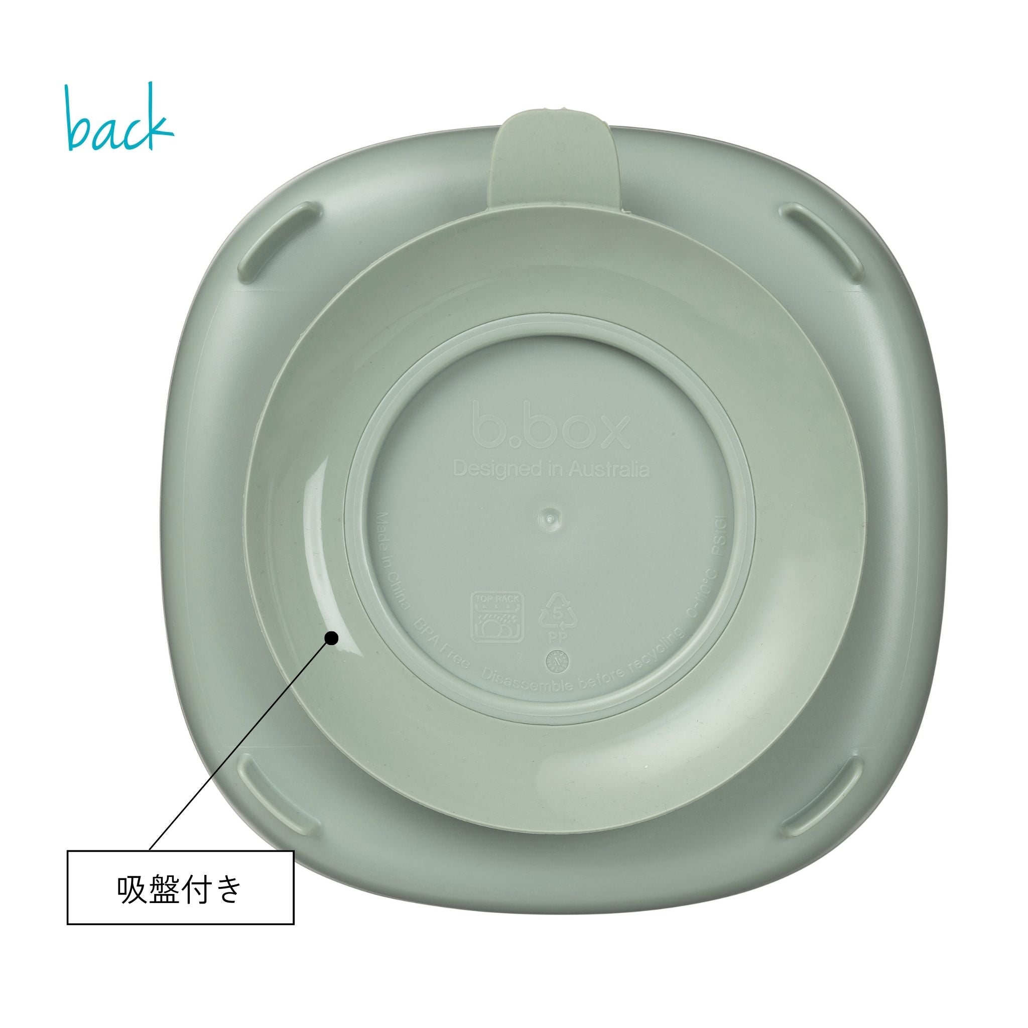 2 in 1サクションプレート(吸盤付き食器)/2 in 1 Suction Plate - sage
