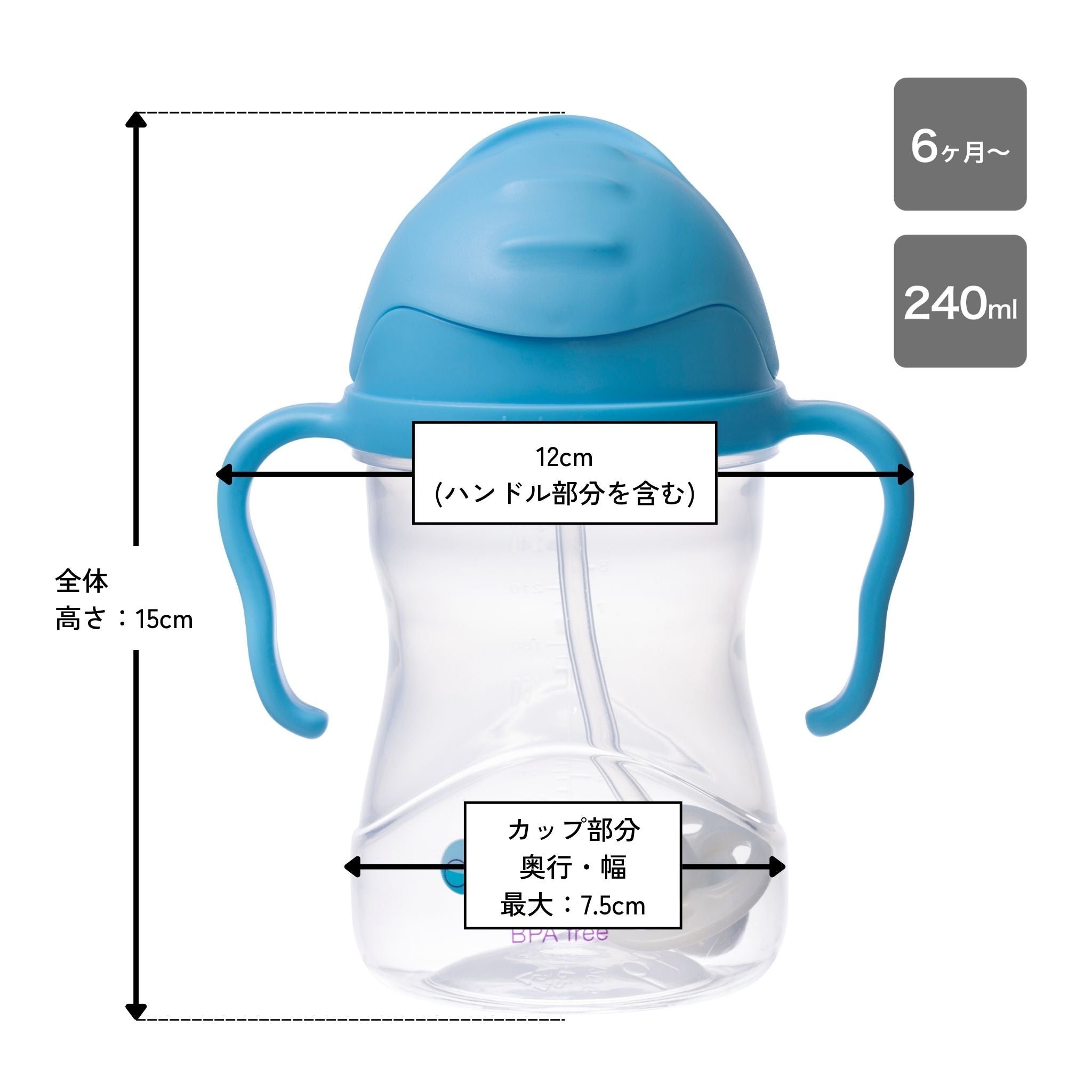 シッピーカップ(ストローマグ)/Sippy cup - blueberry