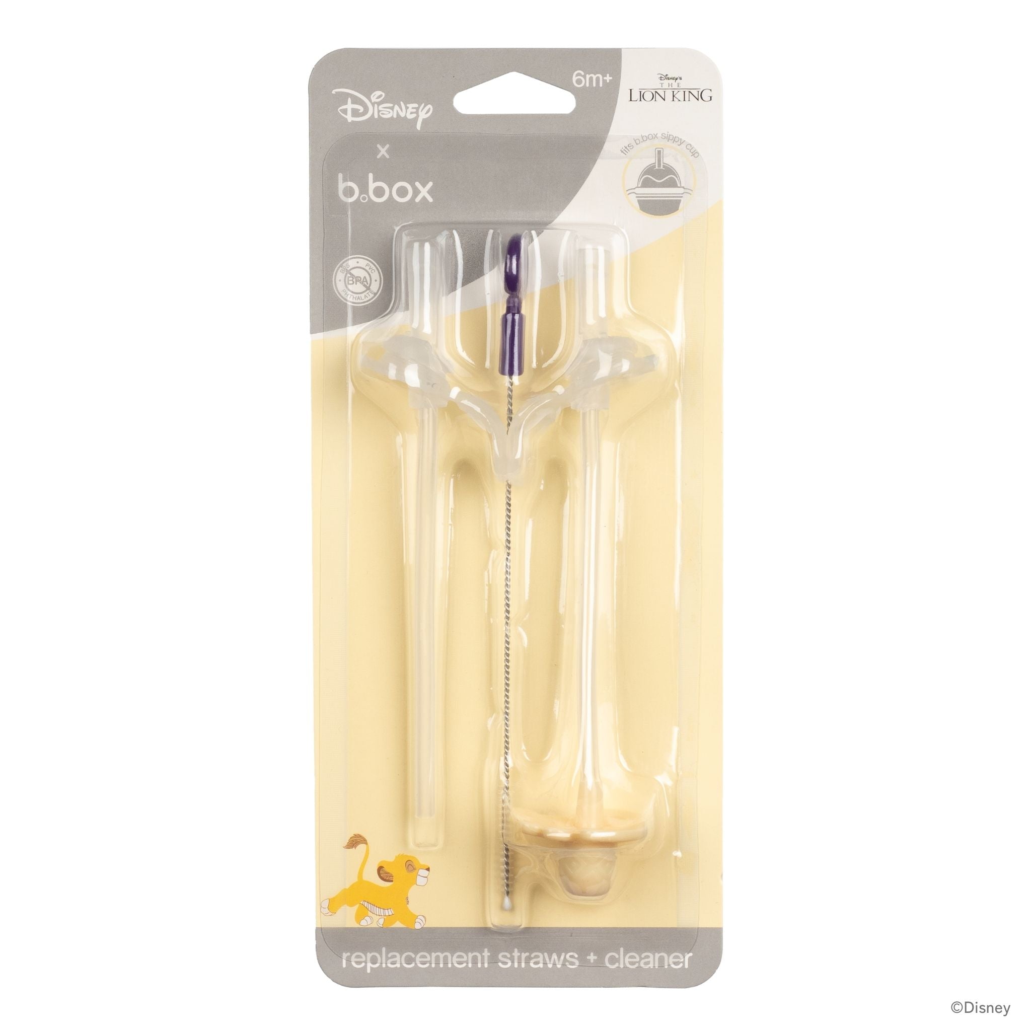 【New】シッピーカップ専用交換用ストローアンドクリーナーセット/Disney Sippy cup replacement straw pack - Lion King