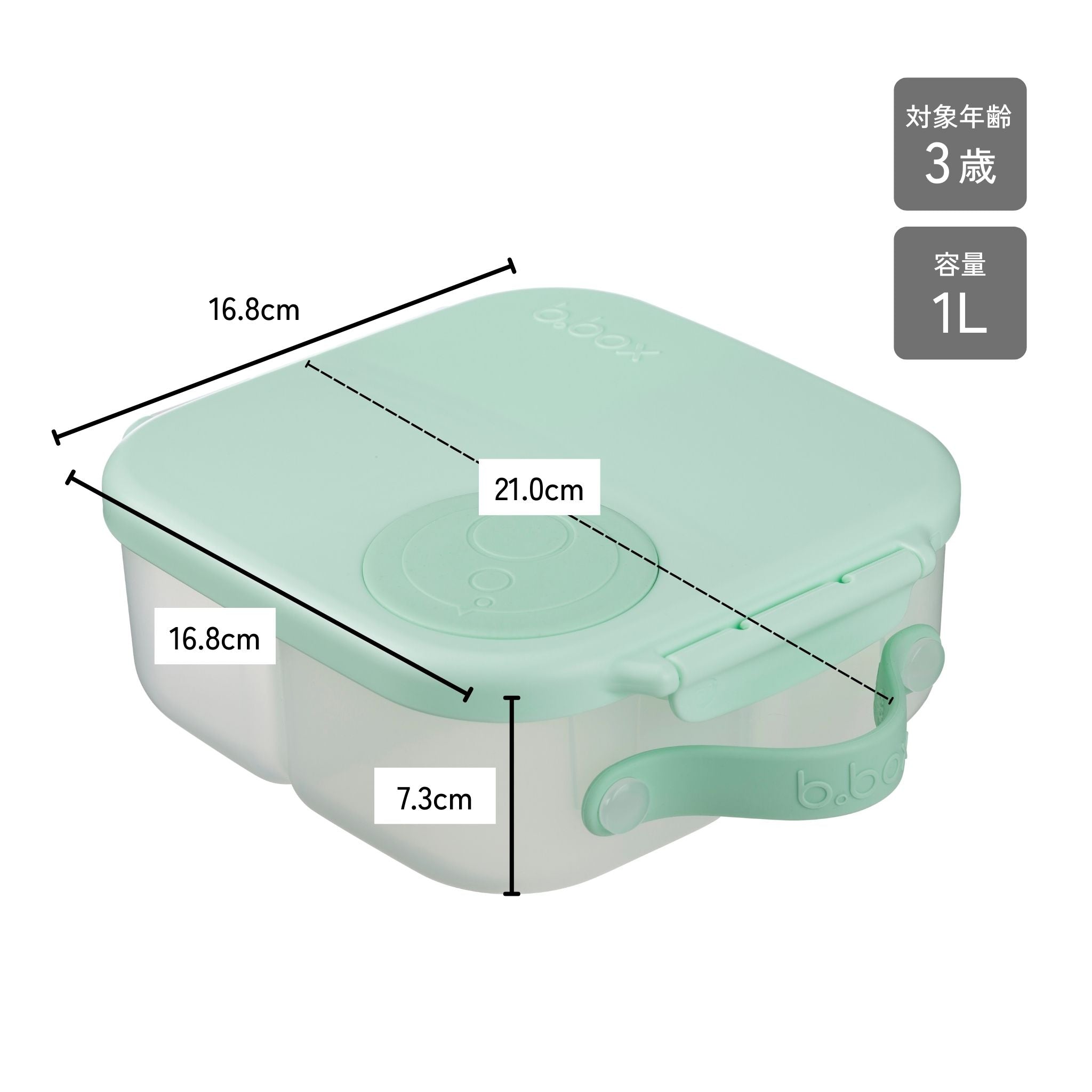 【New】ミニランチボックス(お弁当箱)/Mini Lunchbox - spearmint