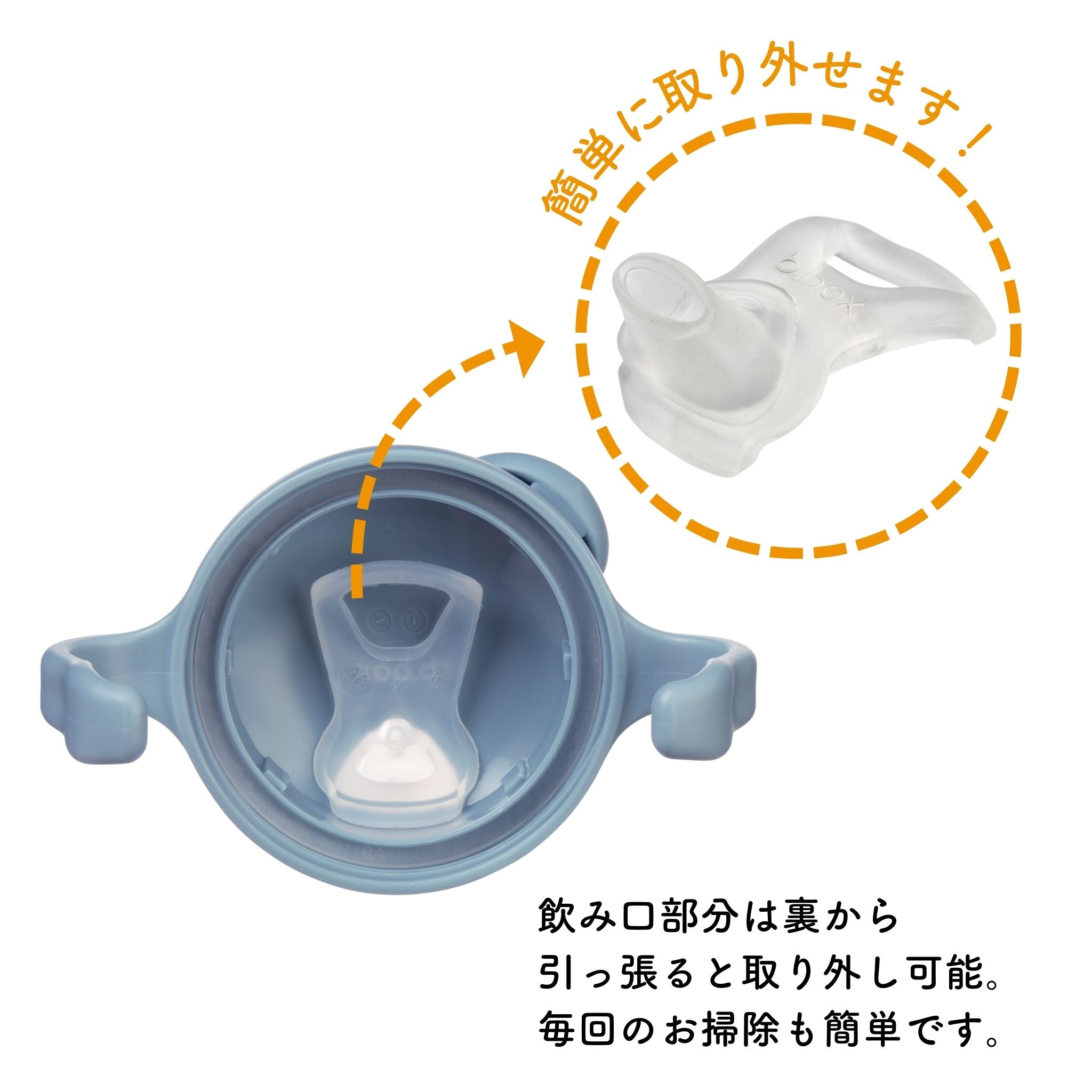 スパウトの取り外しの説明