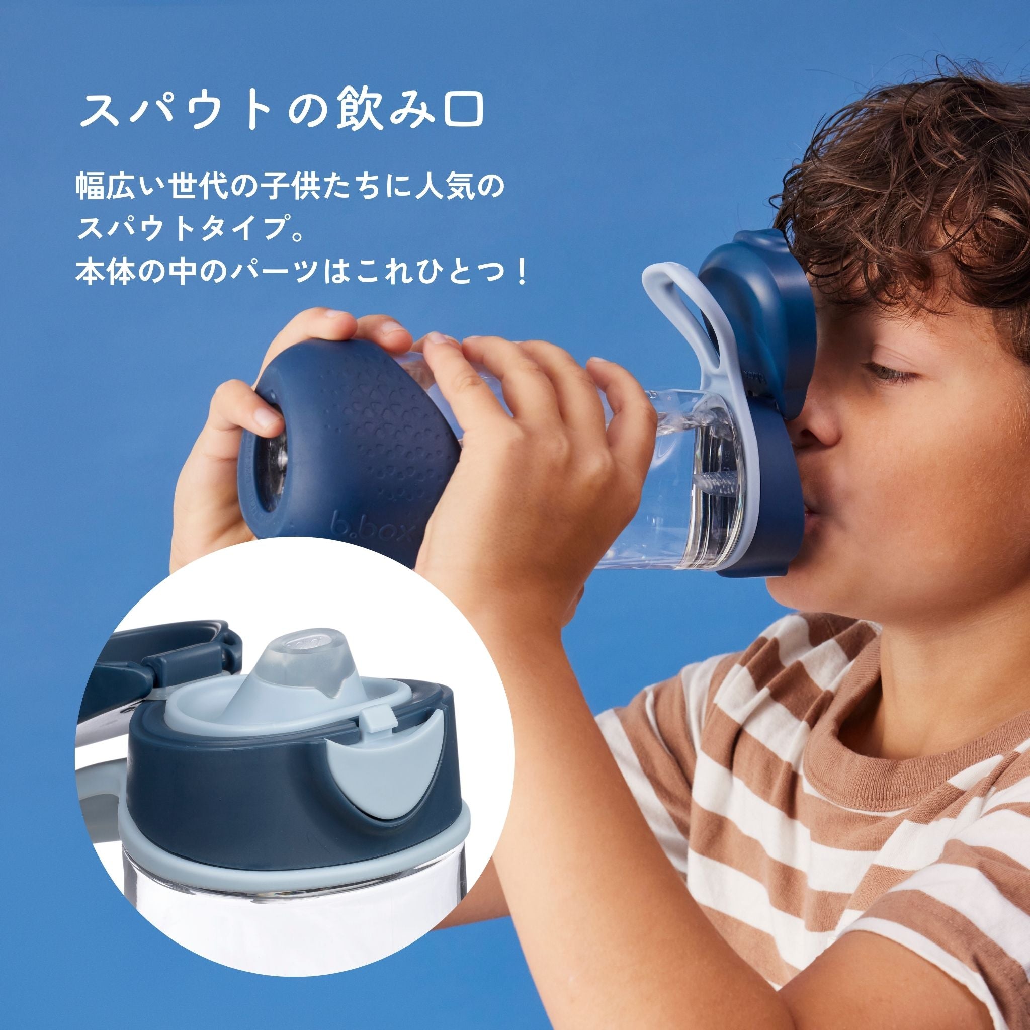 【New】スポーツスパウトボトル 450ml(プラスチック製水筒)/Sports spout bottle 450ml - lemon twist