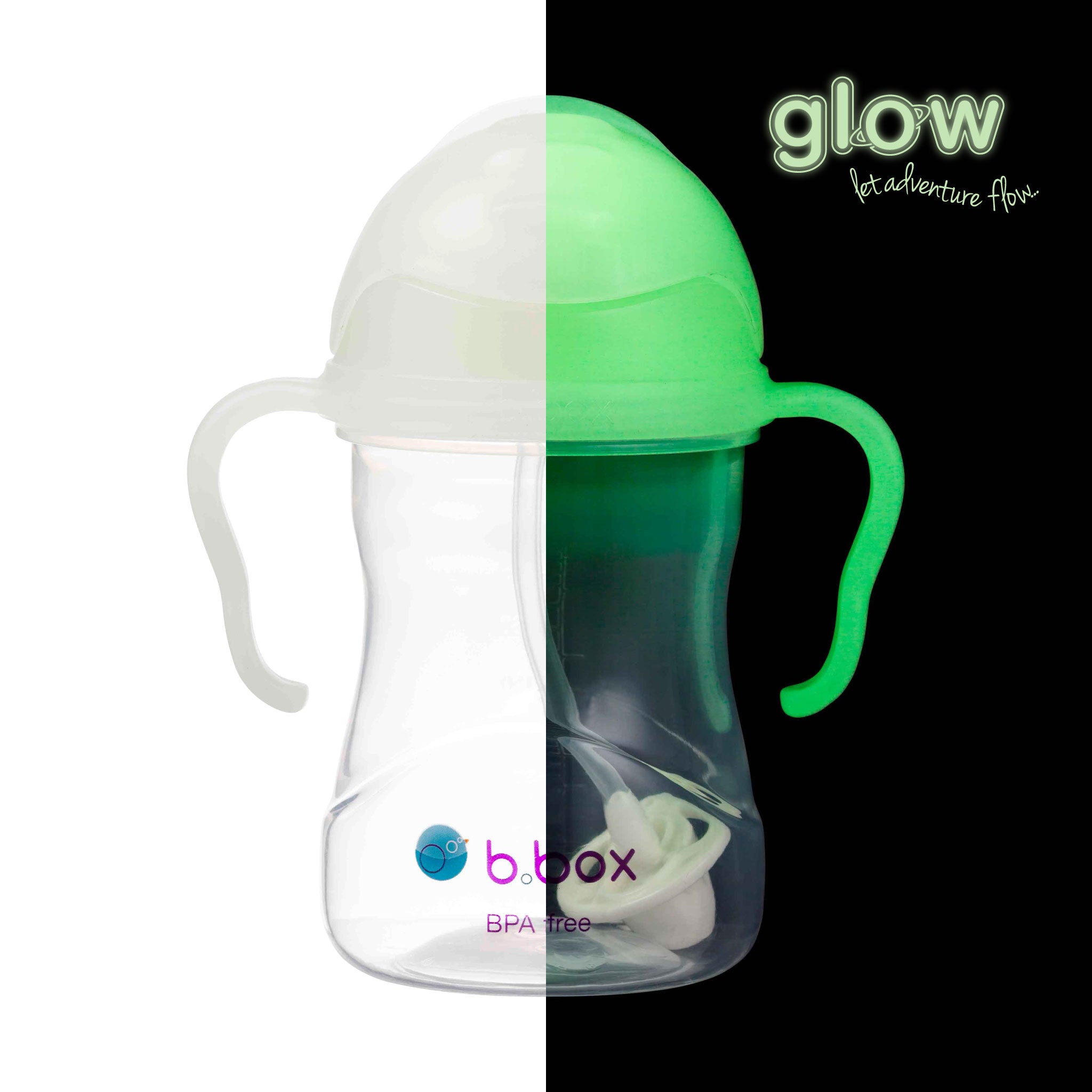 b.box* Sippy cup ストローマグ シッピーカップ - glow in the dark