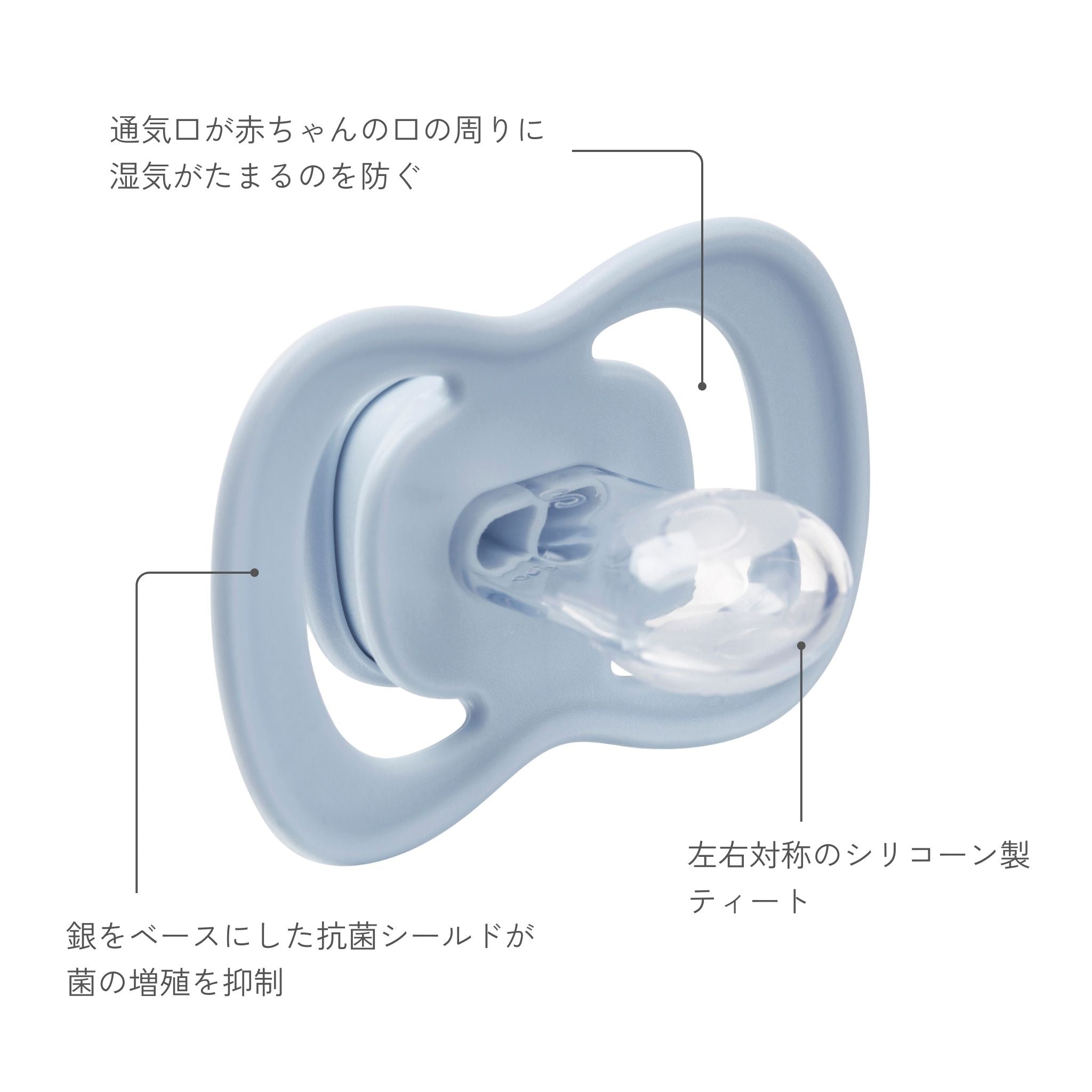 子供の口に入れるおしゃぶり デザイン製の高い シリコーン製ティート使用