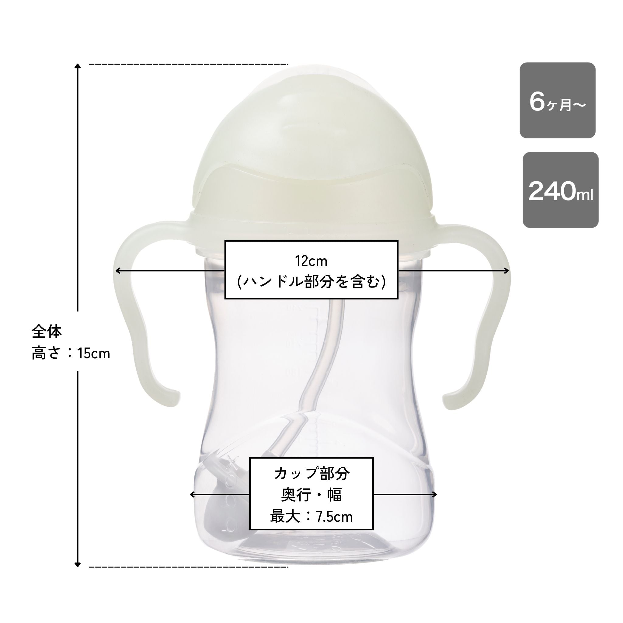 シッピーカップ（ストローマグ）/Sippy cup - glow in the dark