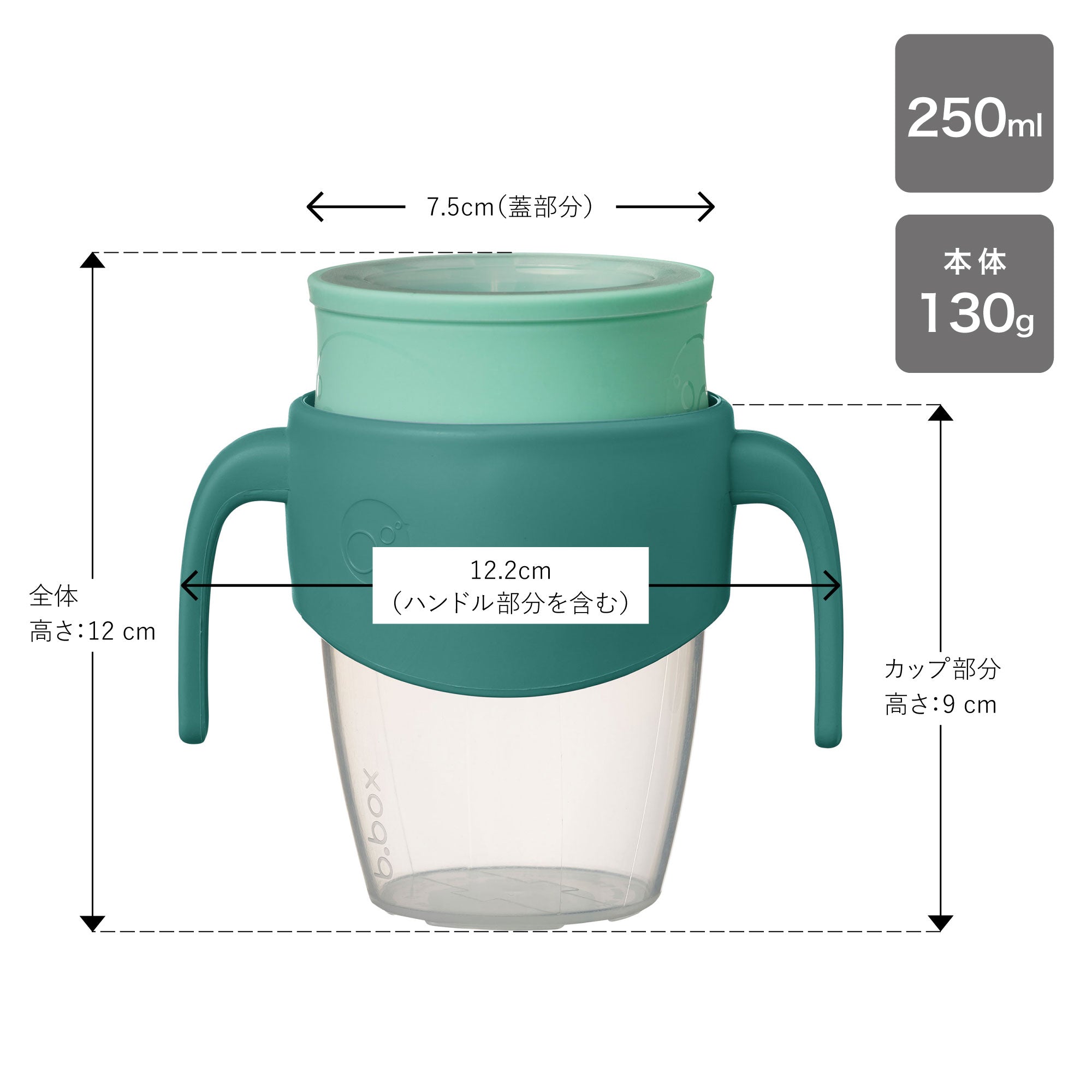 360カップ（コップ飲み練習用アイテム）/360 cup - emerald forest