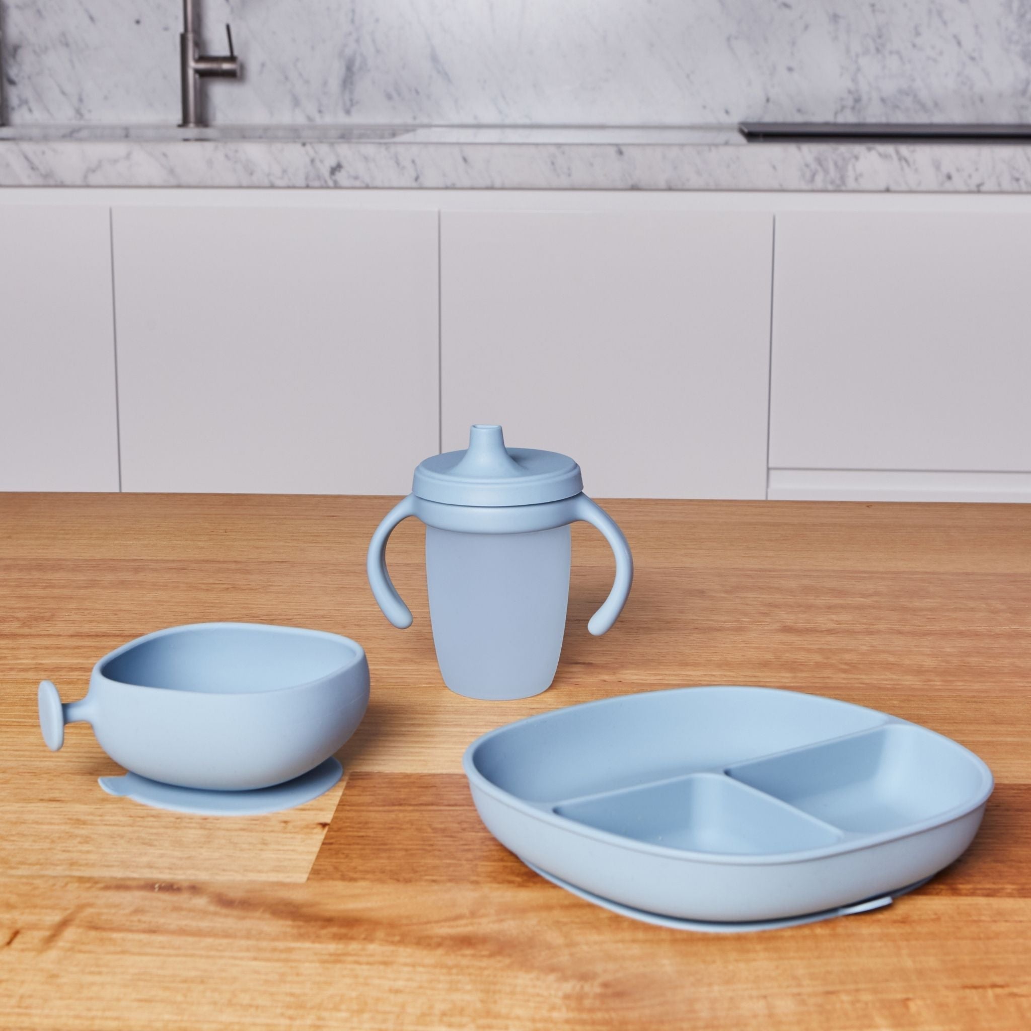 シリコンボウル＋リッド（蓋・吸盤付きボウル）/Silicone Bowl+Lid - ocean