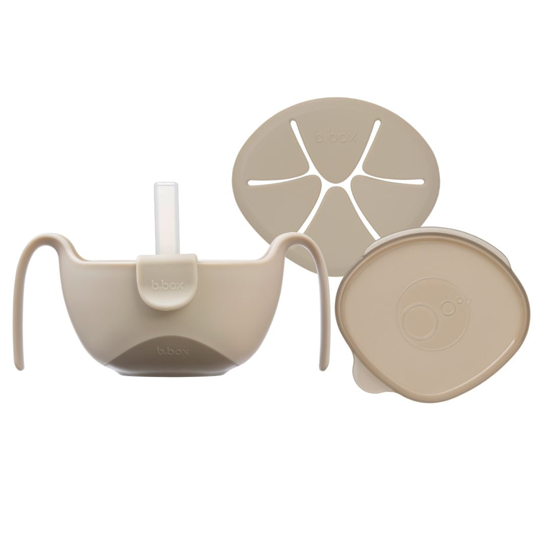 【発売開始前】シップスナックボウル（蓋・取手付きお食事ボウル）/Sip + Snack Bowl - latte