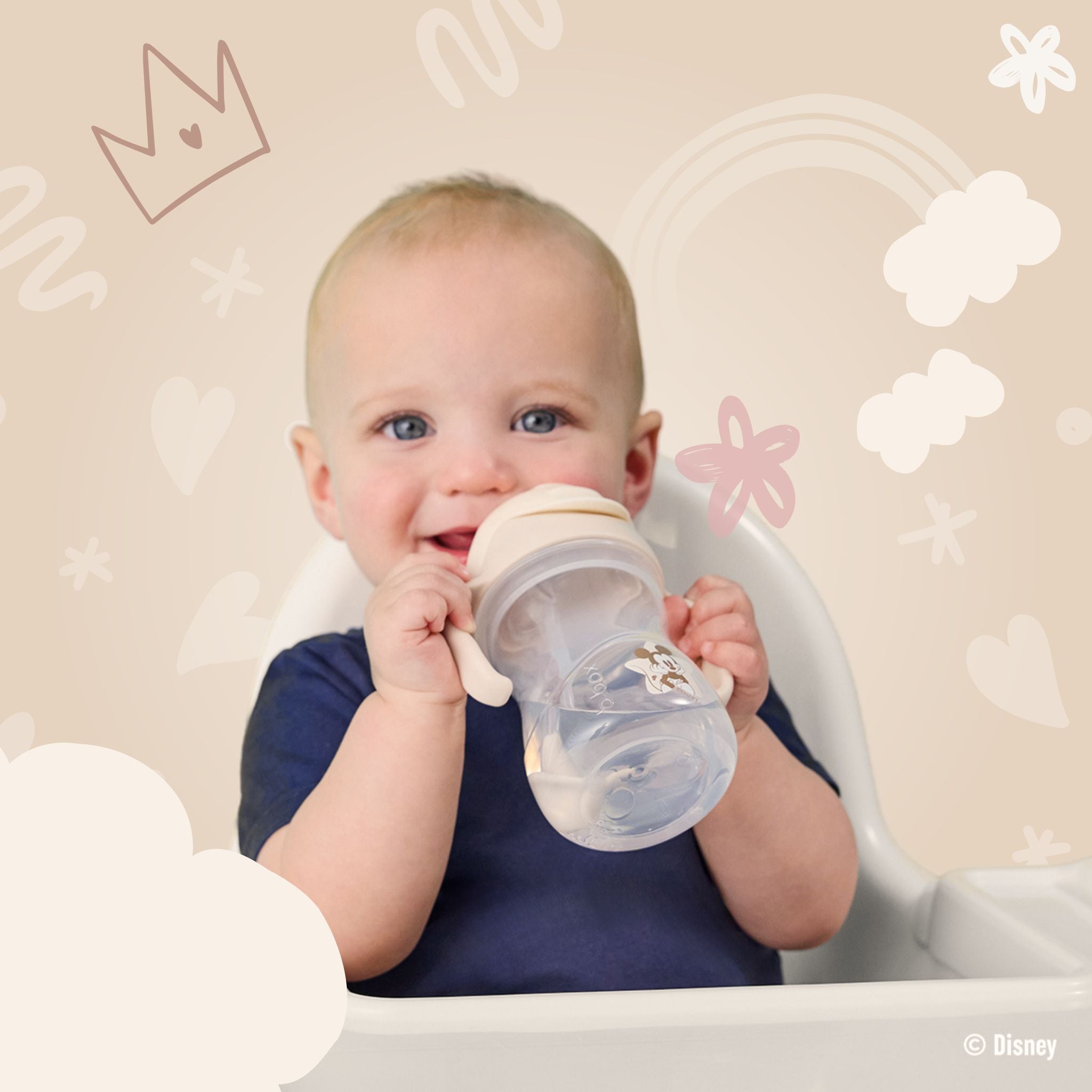 【New】ディズニーシッピーカップ（ストローマグ）/Disney Sippy cup - Mickey Soft