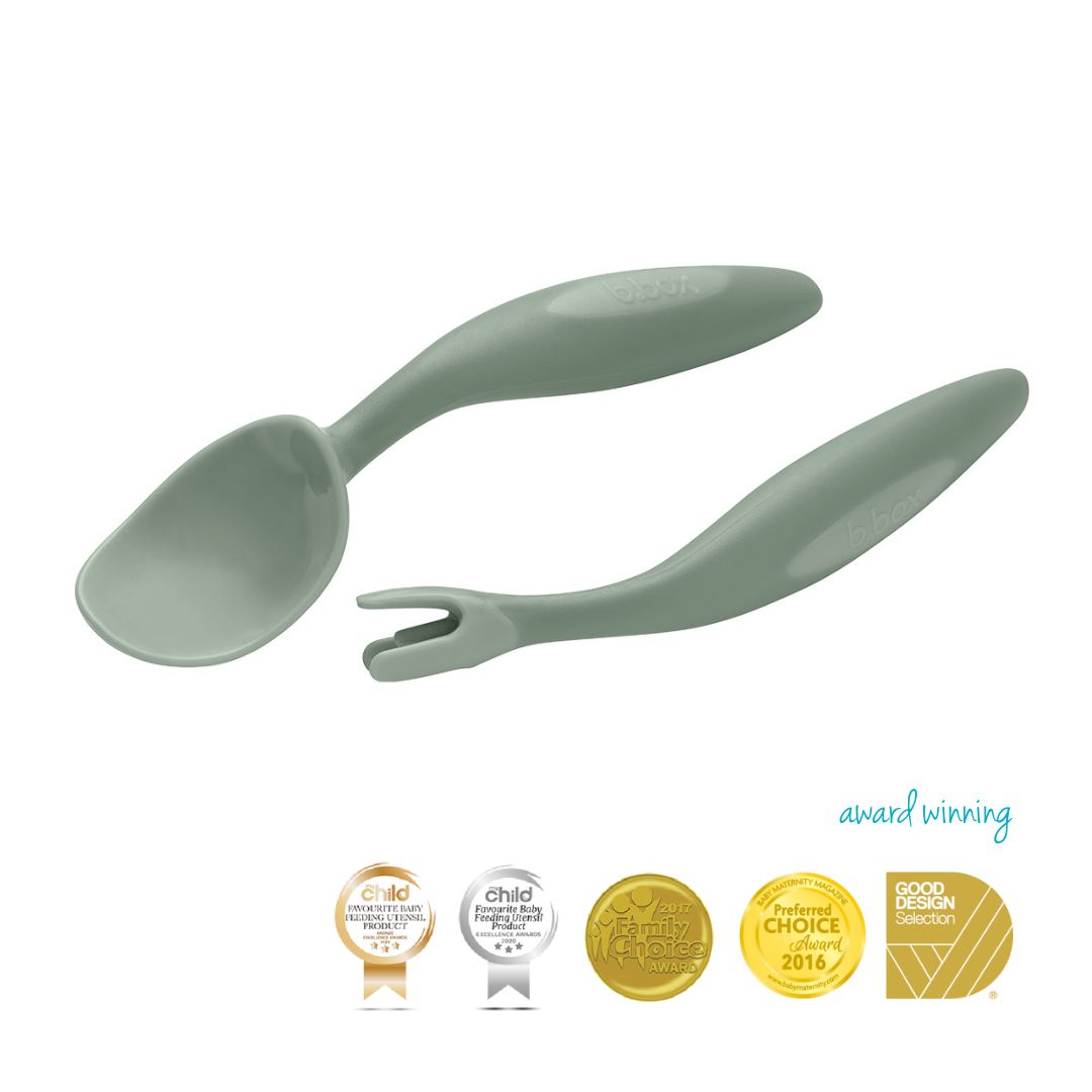 New】カトラリーセット/Toddler cutlery set - sage