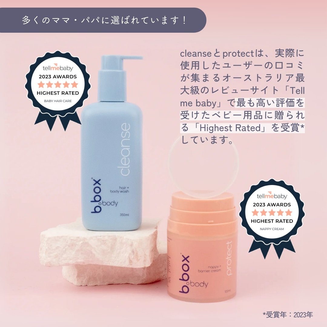 b.box body cleanseとprotectの受賞マーク
