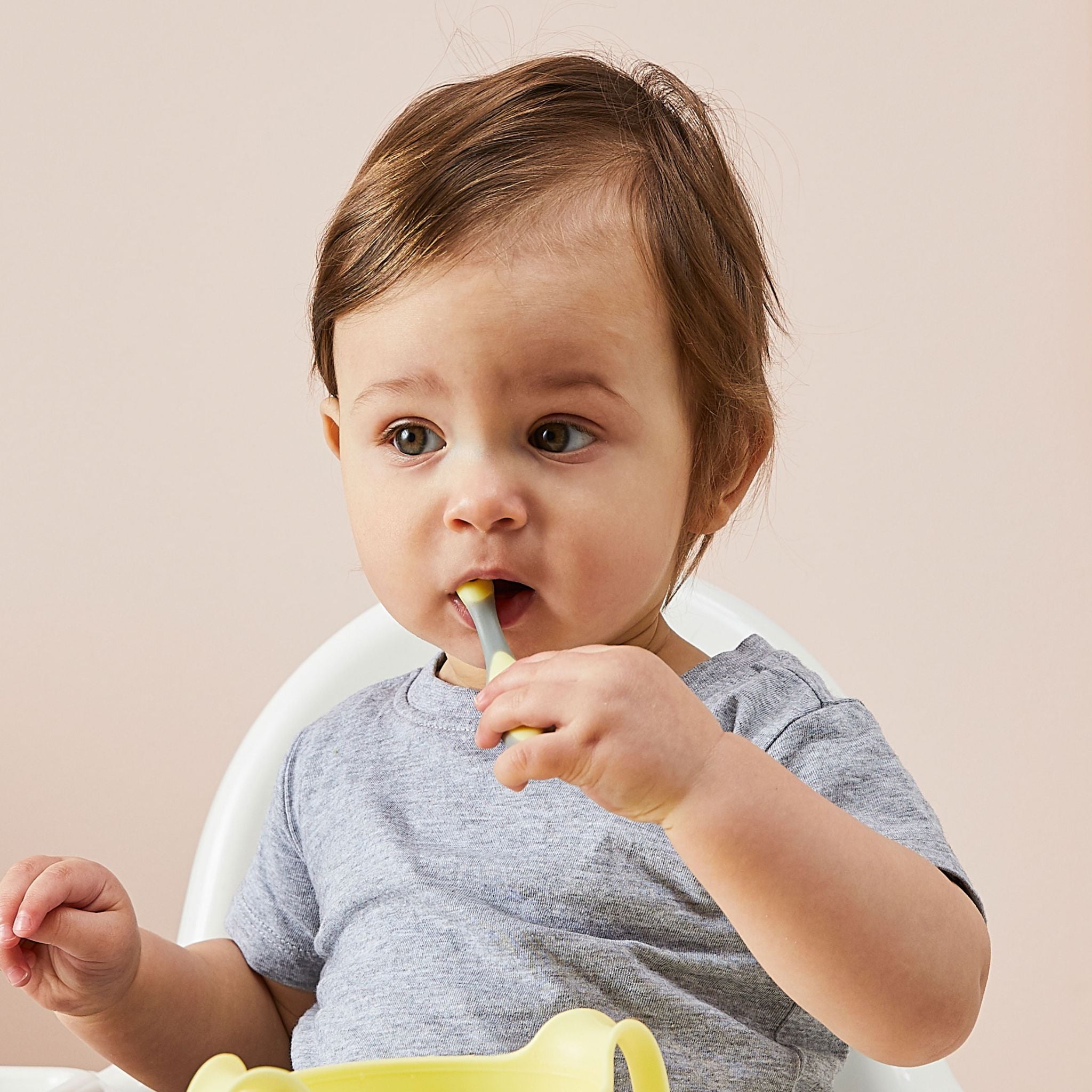 左利き対応の赤ちゃん用カトラリーセット　離乳食初期　離乳食中期に　ビーボックスのカトラリー　bananasplit