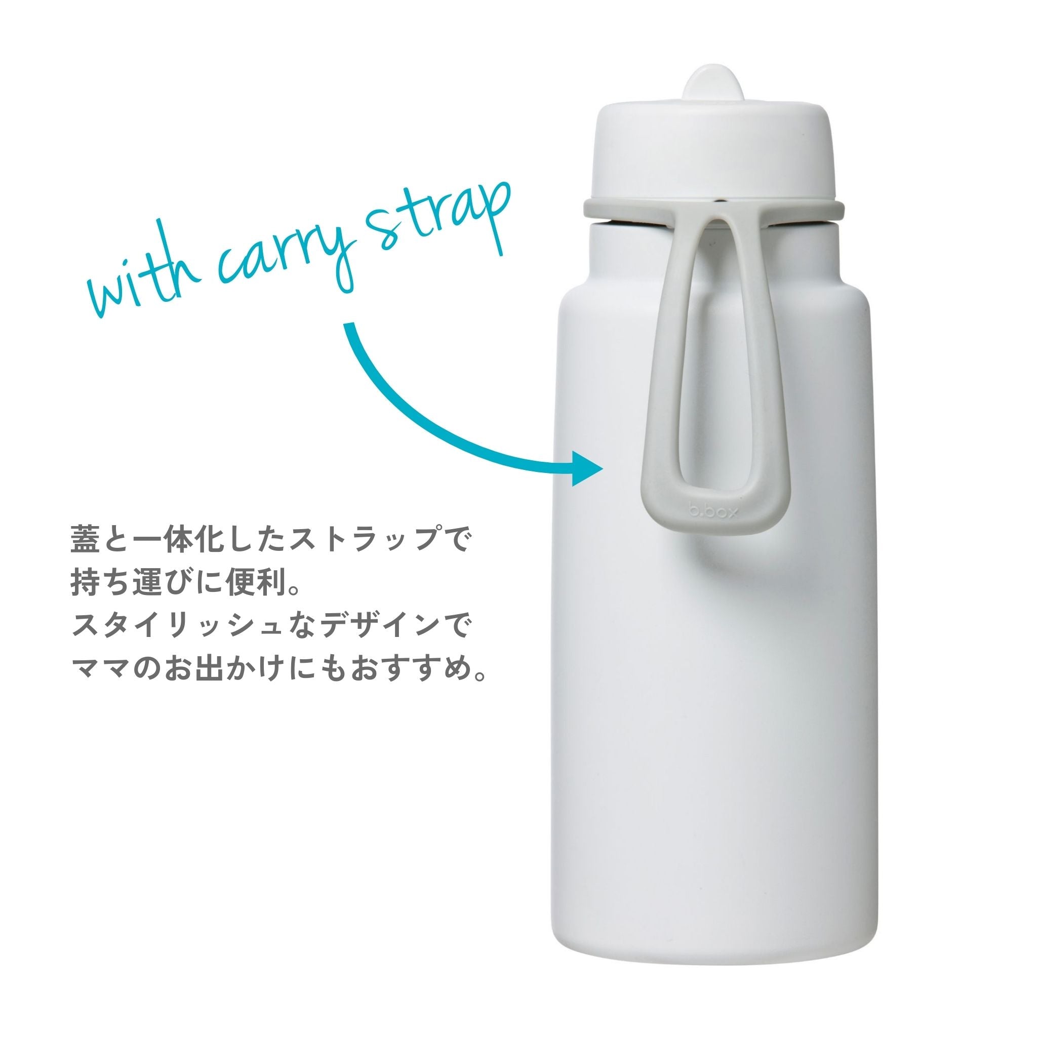 【New】フリップトップボトル 1L（ステンレス製水筒）/Insulated Flip Top Bottle 1L - white out