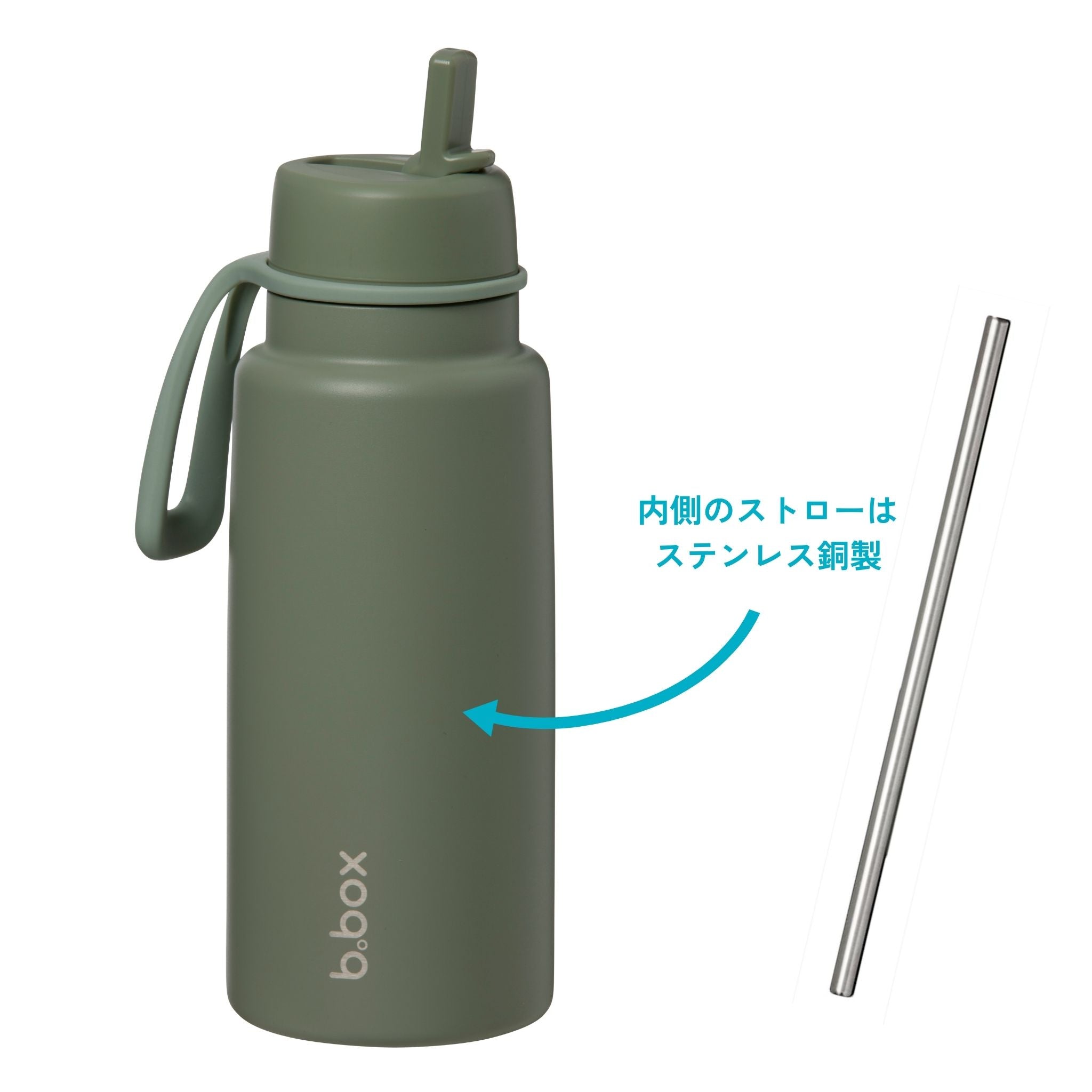 Insulated Flip Top Bottle 1L - olive