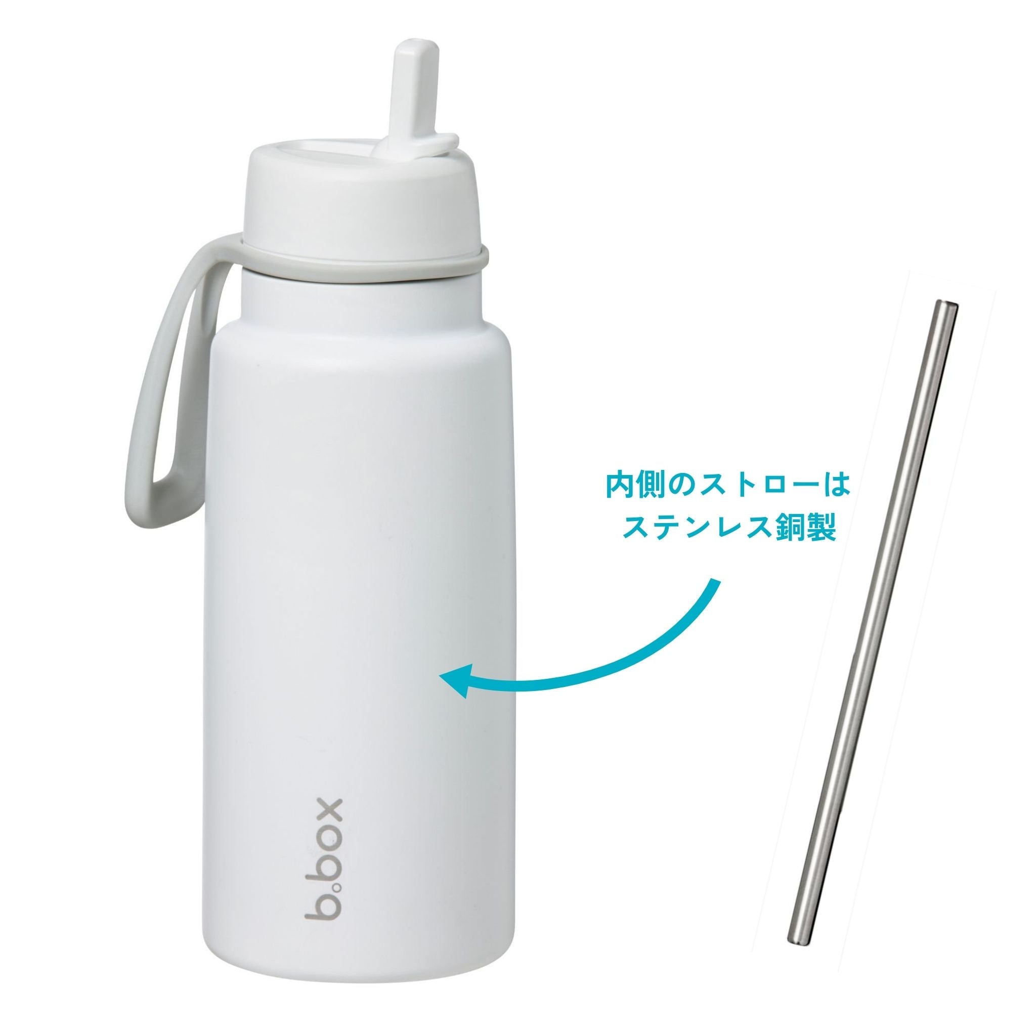 【New】フリップトップボトル 1L（ステンレス製水筒）/Insulated Flip Top Bottle 1L - white out