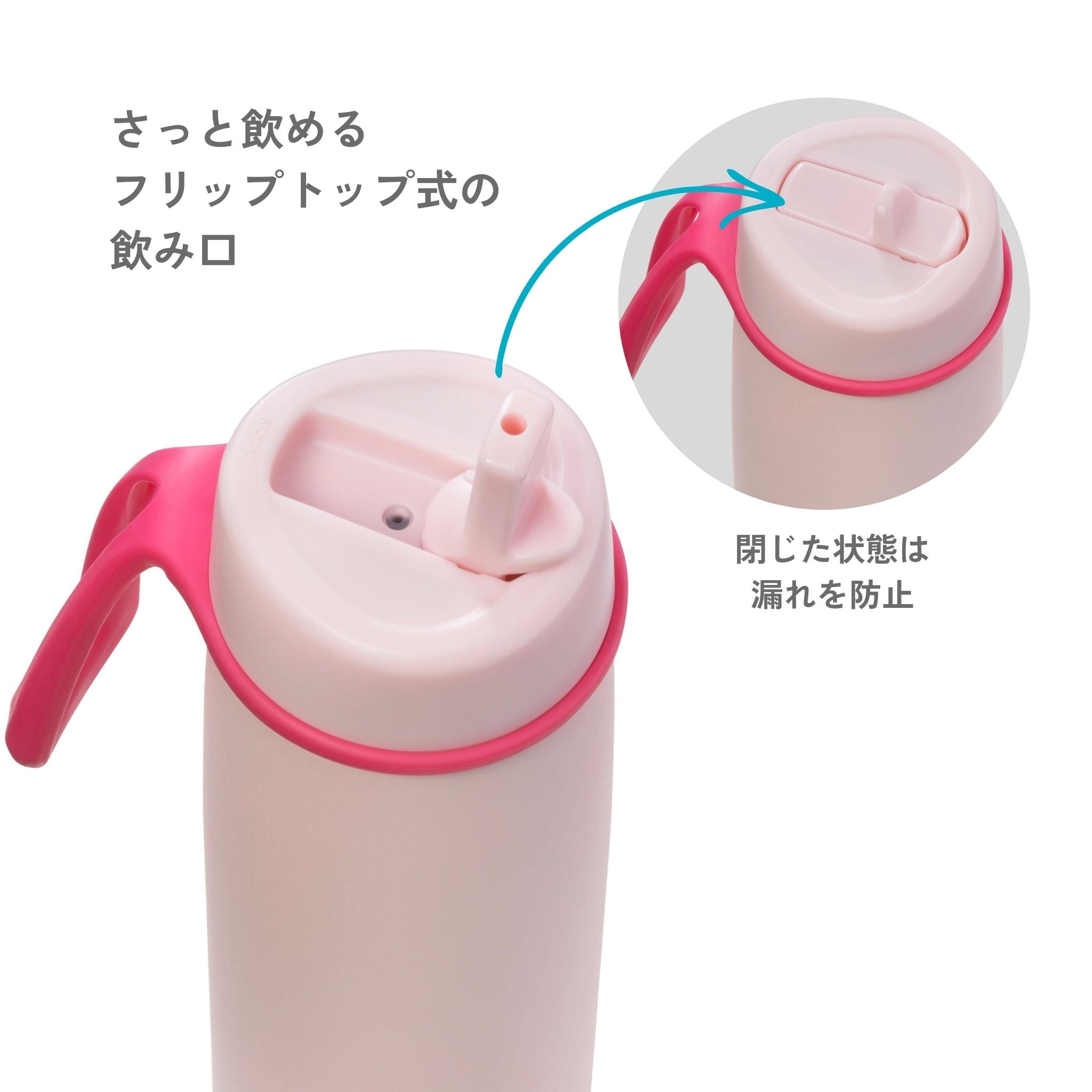 【New】フリップトップボトル690ml（ステンレス製水筒）/ Insulated Flip Top Bottle 690ml - pink paradise