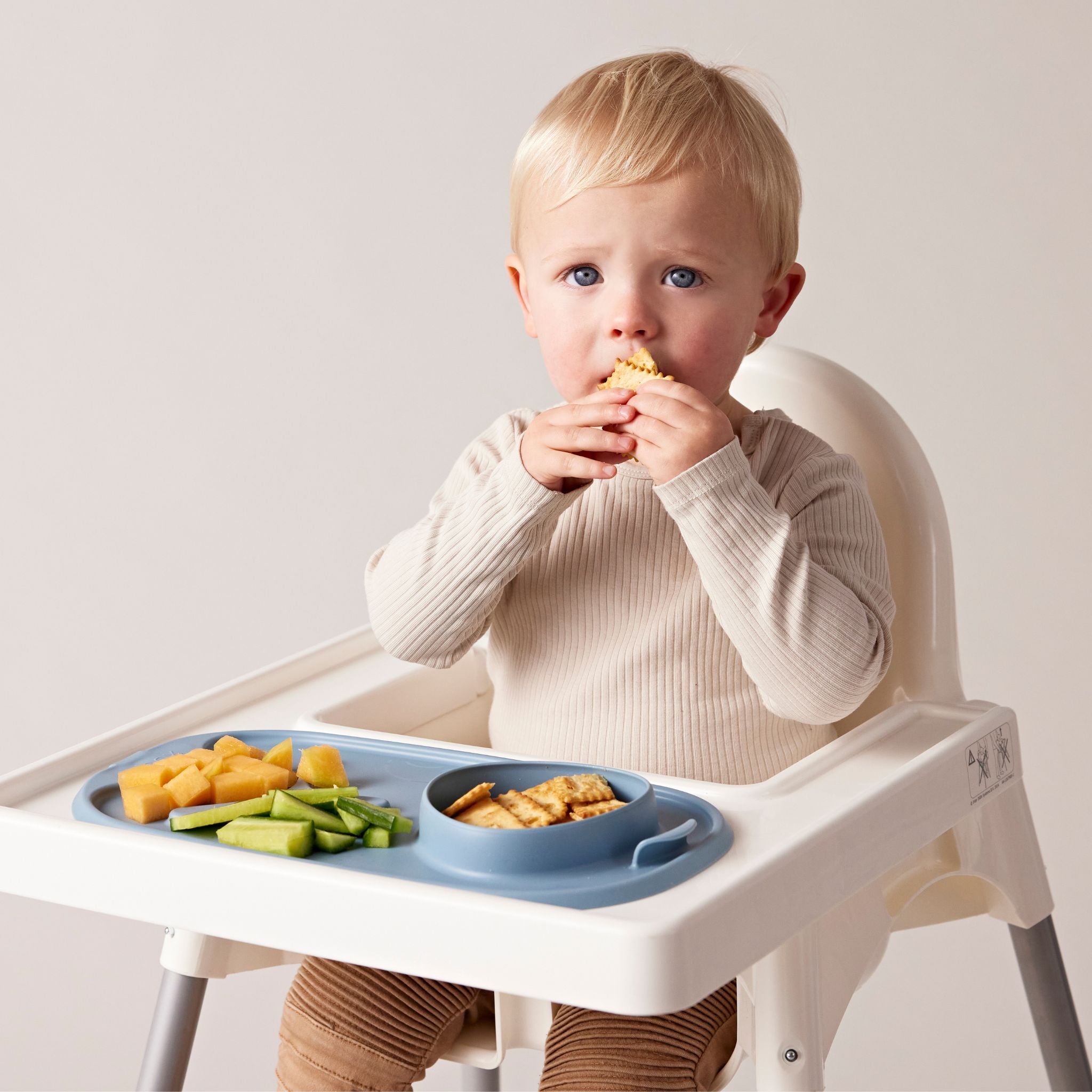 ［スプーン付き］ロールアンドゴーミールタイムマット（お食事用シリコンマット）/Roll + go mealtime mat - ocean