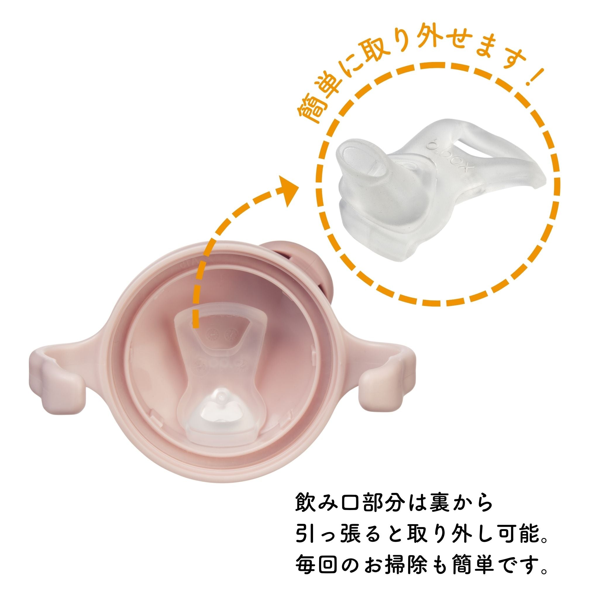 スパウトの外し方の説明