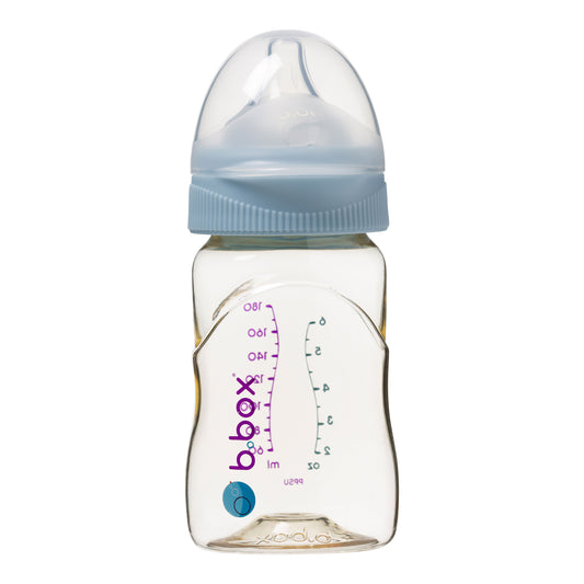 キャップ付きPPSU製哺乳瓶　出産準備におすすめ　ブルー