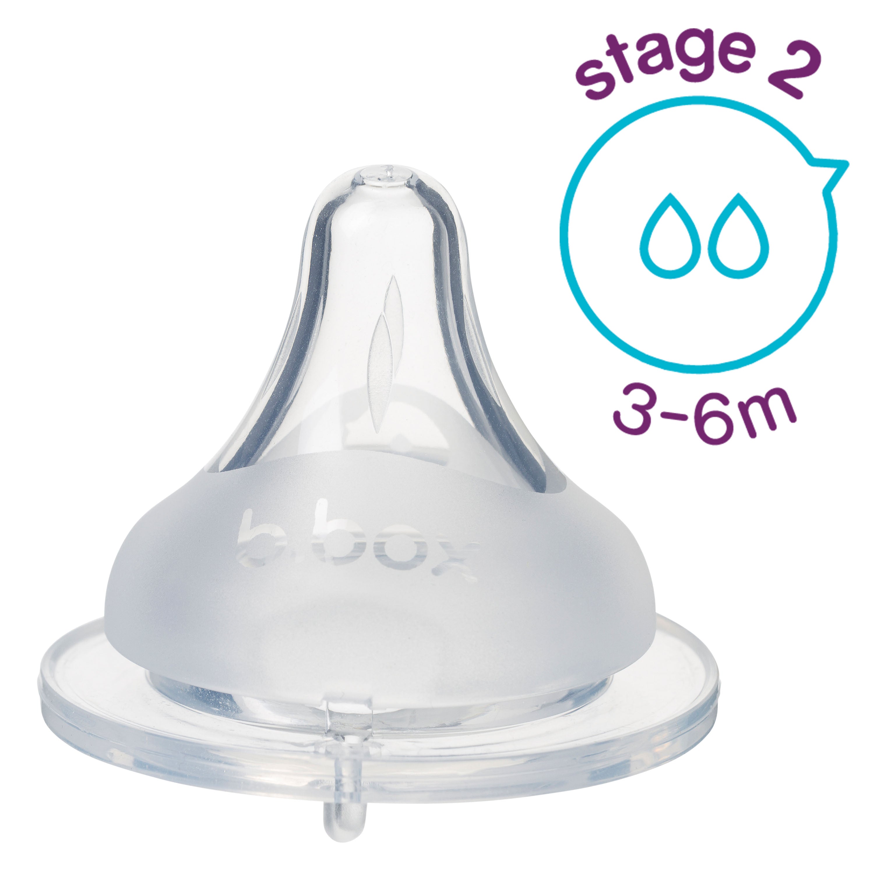 アンチコリックティート2個セット（交換用乳首）/2 Pack Baby Bottle Anti-Colic Teat - Stage 2