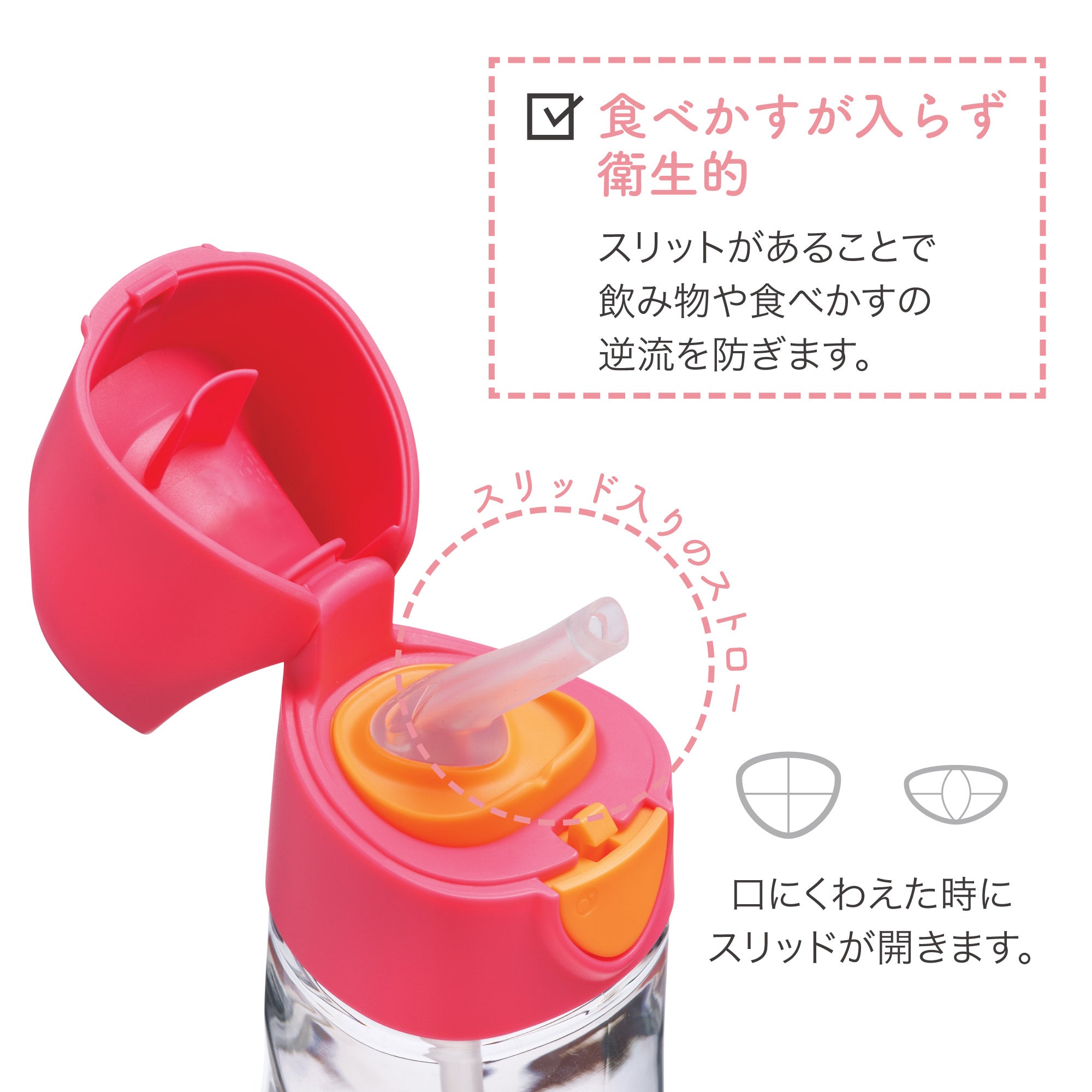 *b.box* 水筒 Tritan drink bottle 450mlトライタンドリンクボトル - strawberry shake